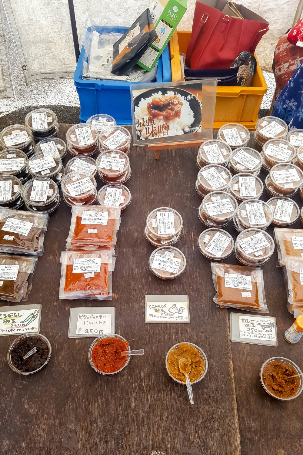 Sauces at Jinya Mae Morning Market