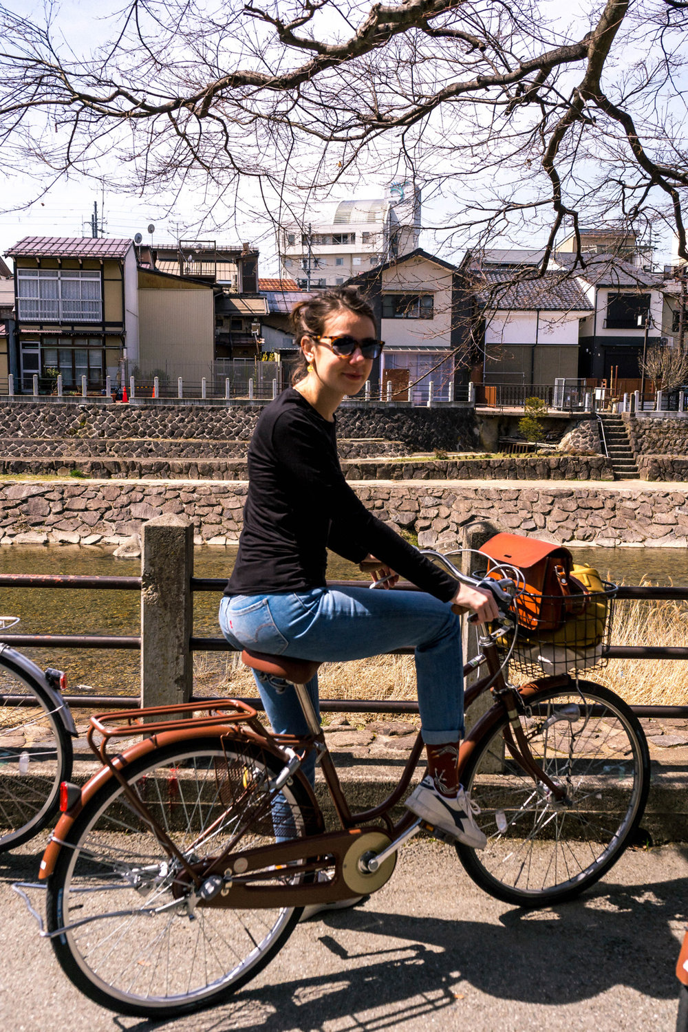 Cycling by the Miyagawa river