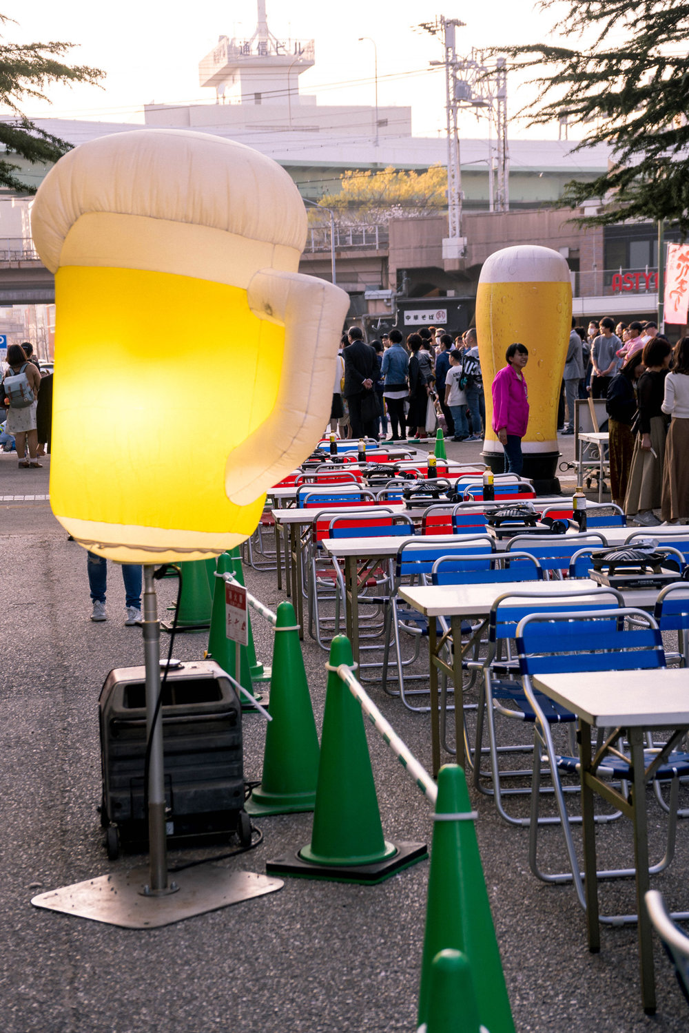 Everything ready for Hanami festival in Tsurumai park