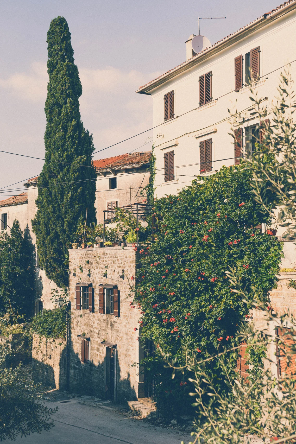Hilltop town of Oprtalj, Istria