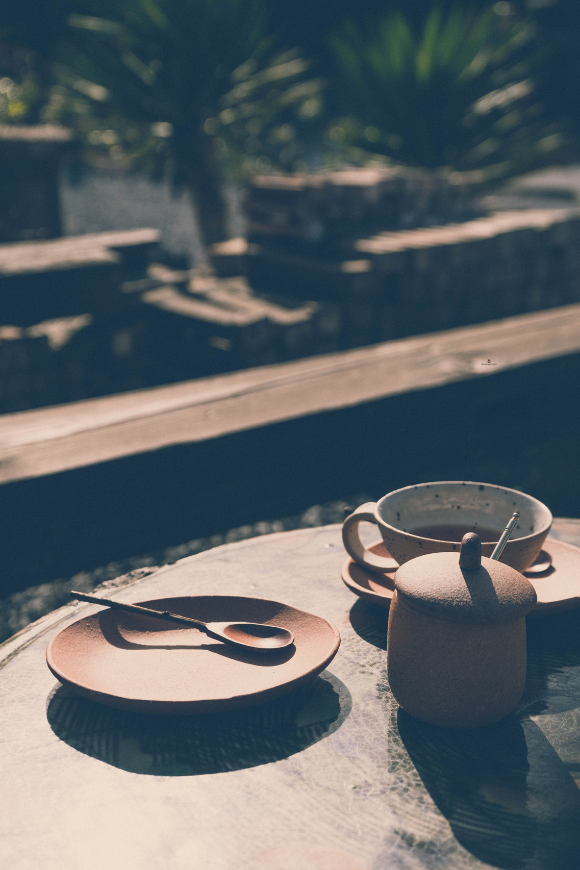 Tea at Ogama Noborigama cafe, Shigaraki