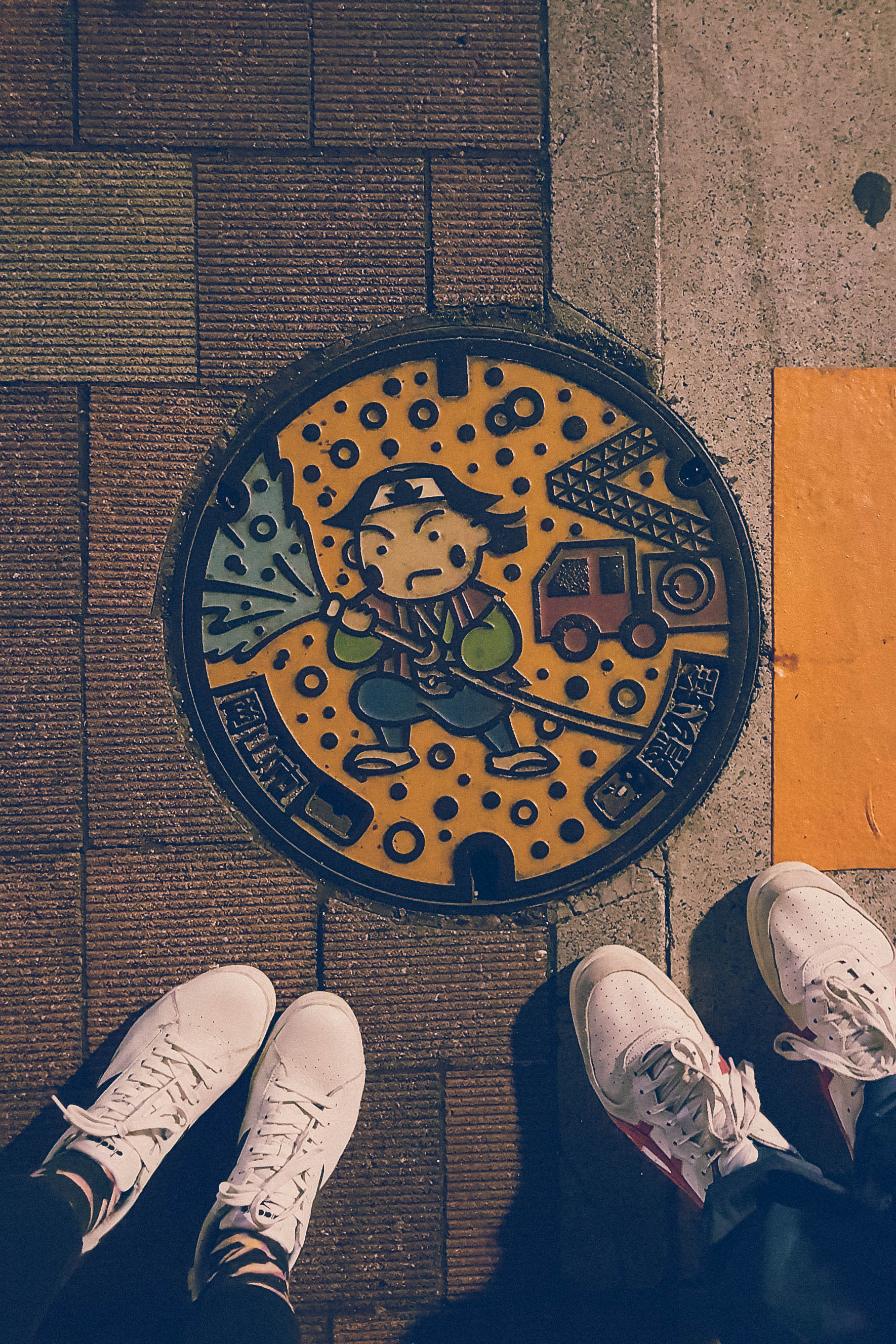 Manhole cover in Okayama