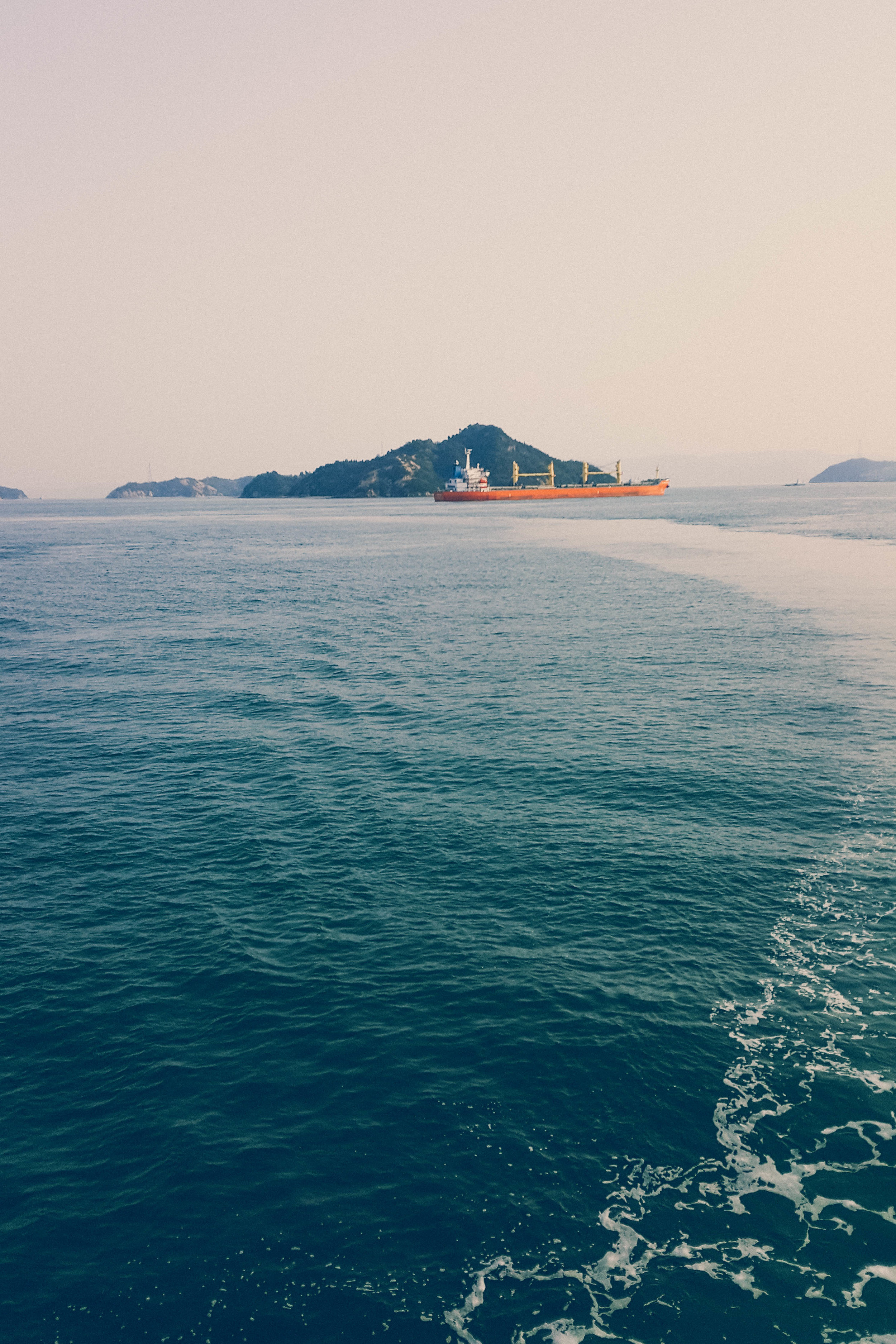 On a ferry to Naoshima