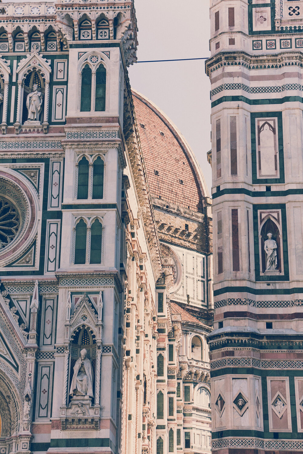 Colorful facade of Santa Maria del Fiore, Florence