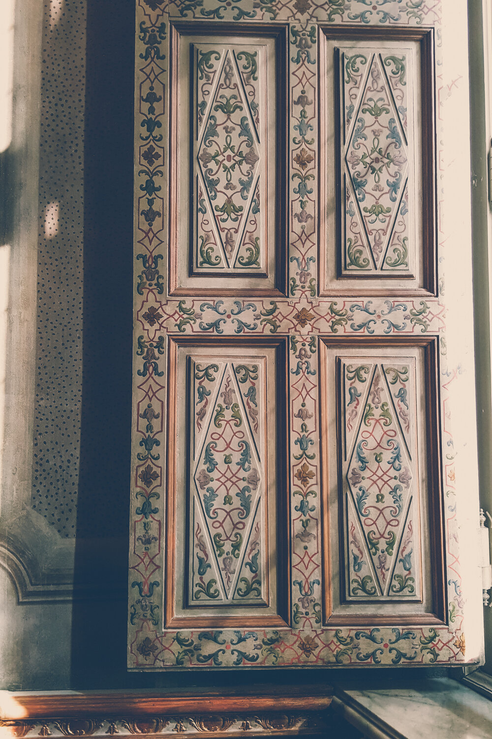 Decorated window blinds, Palazzo Madama, Turin