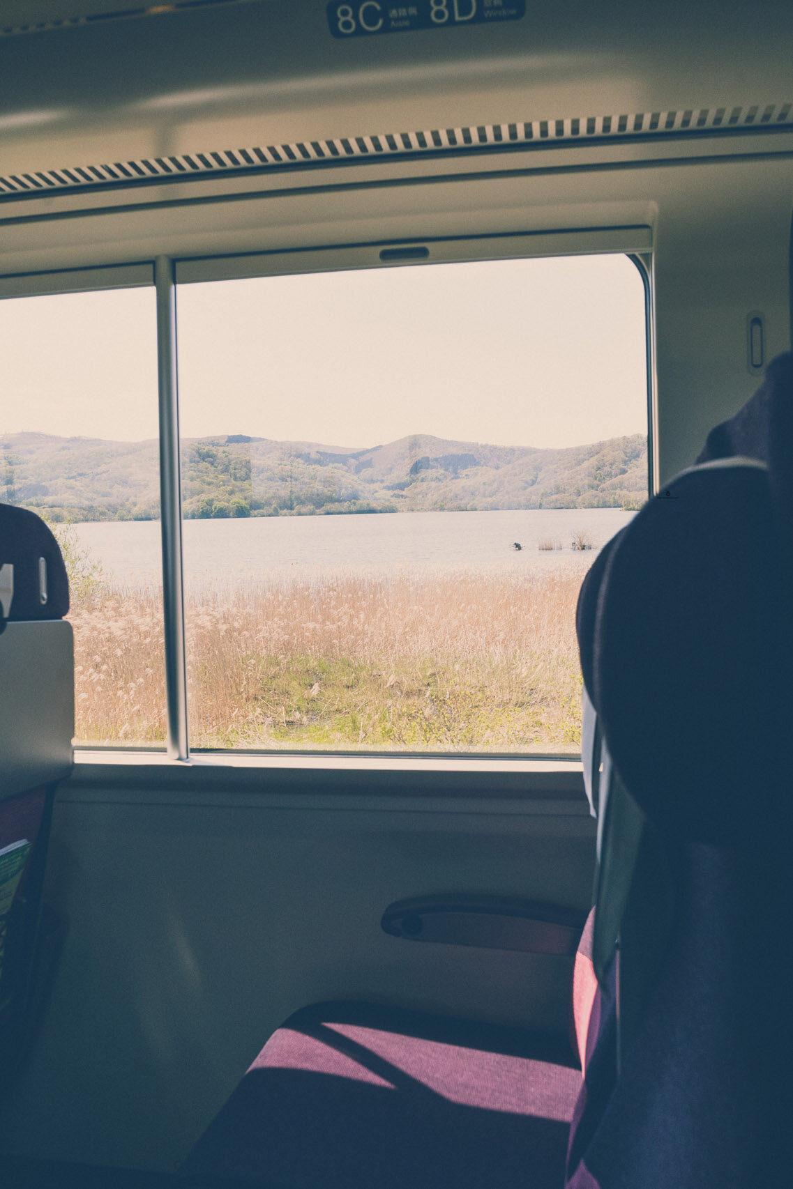 Taking the train to Onuma Park, Hokkaido