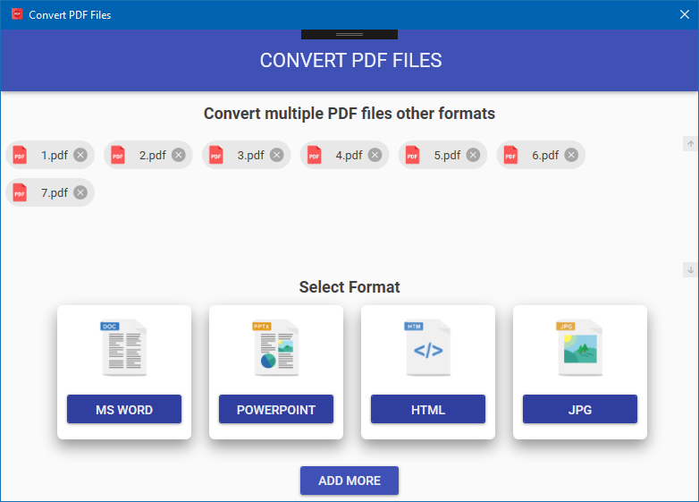 Convert PDF to MS Word, PowerPoint, HTML and Image