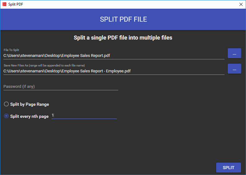 Split a PDF File into Multiple Documents