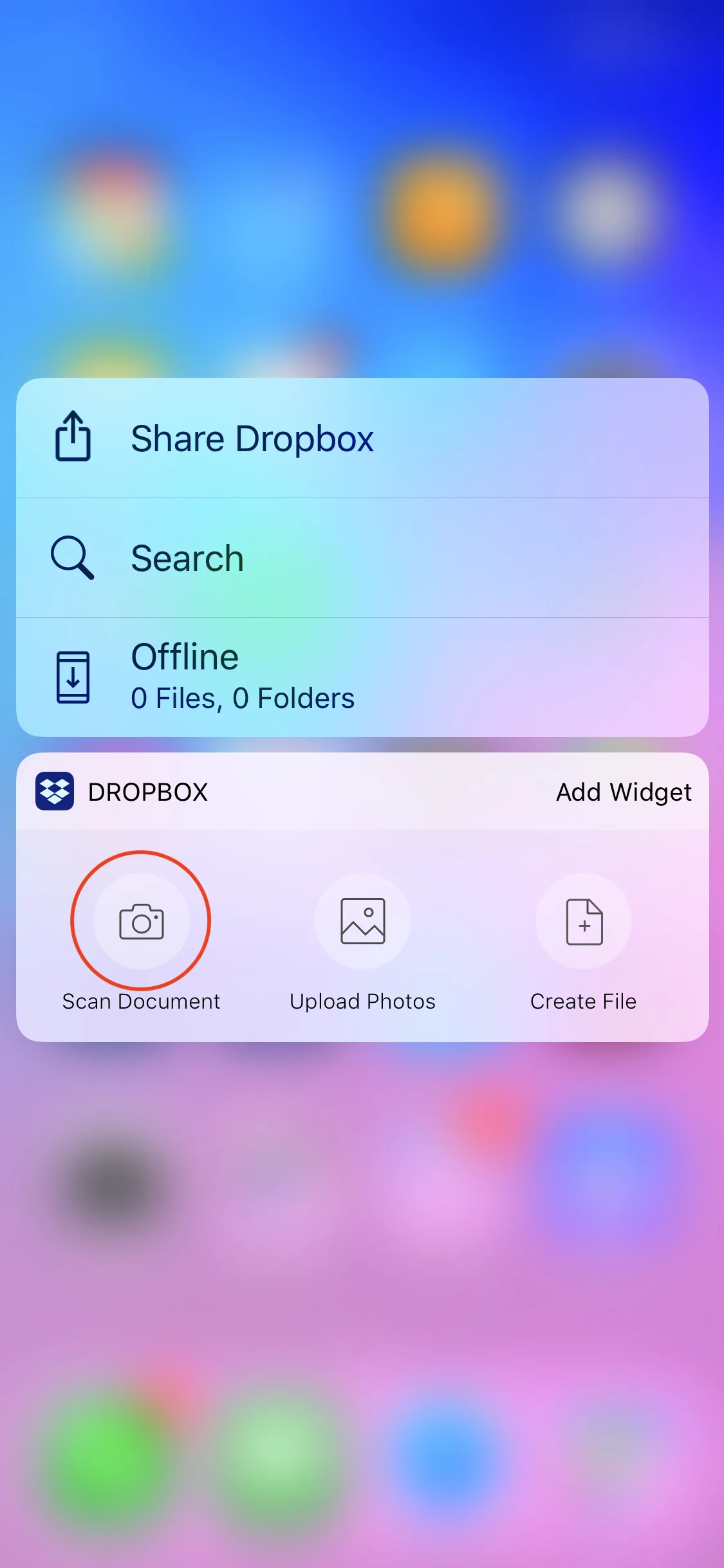 Use Dropbox App PDF Scanner