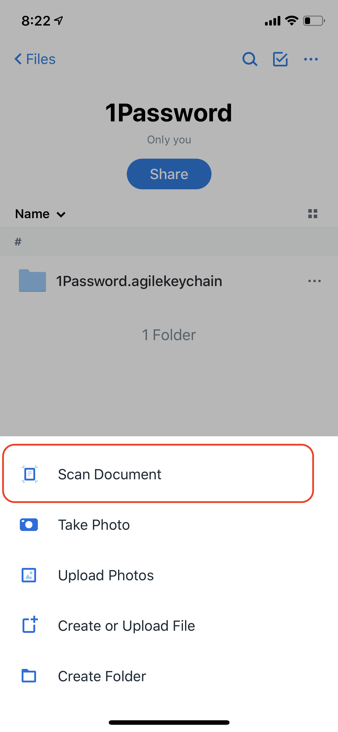 Using Dropbox App as PDF Scanner