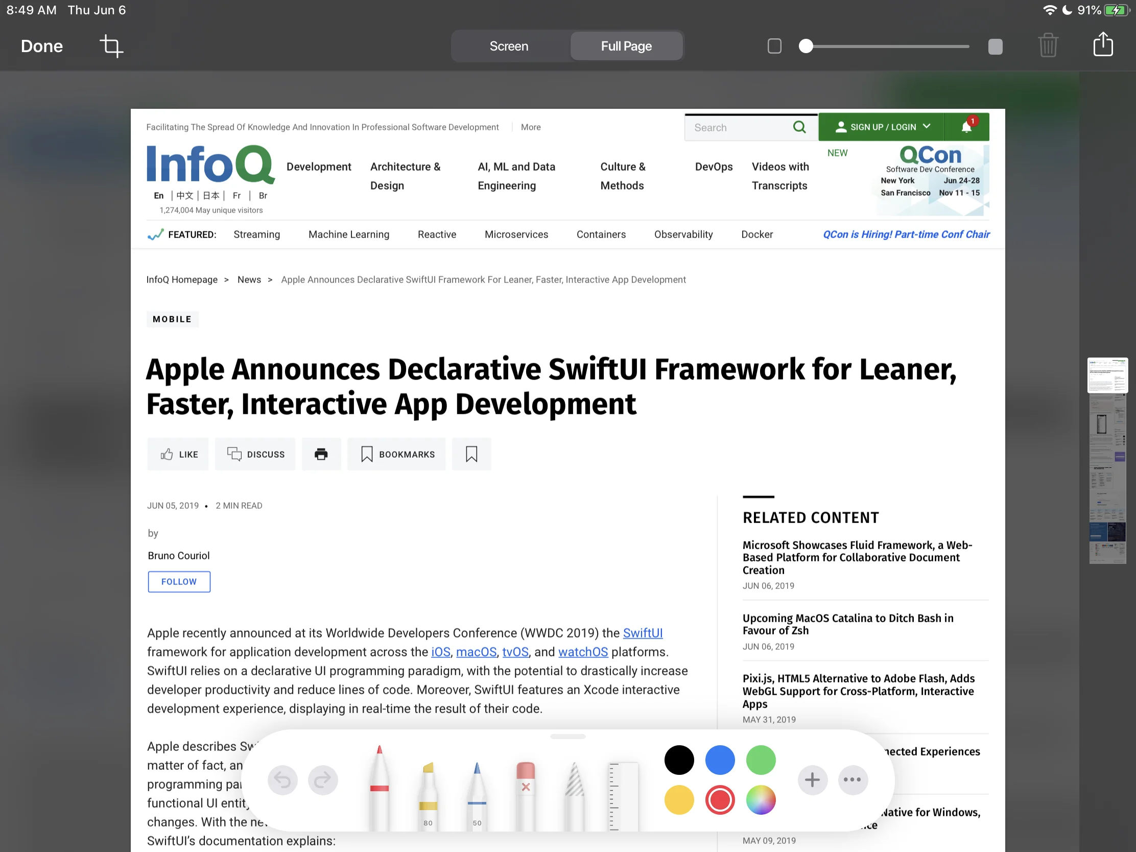 You can switch between a simple screenshot and a full page PDF