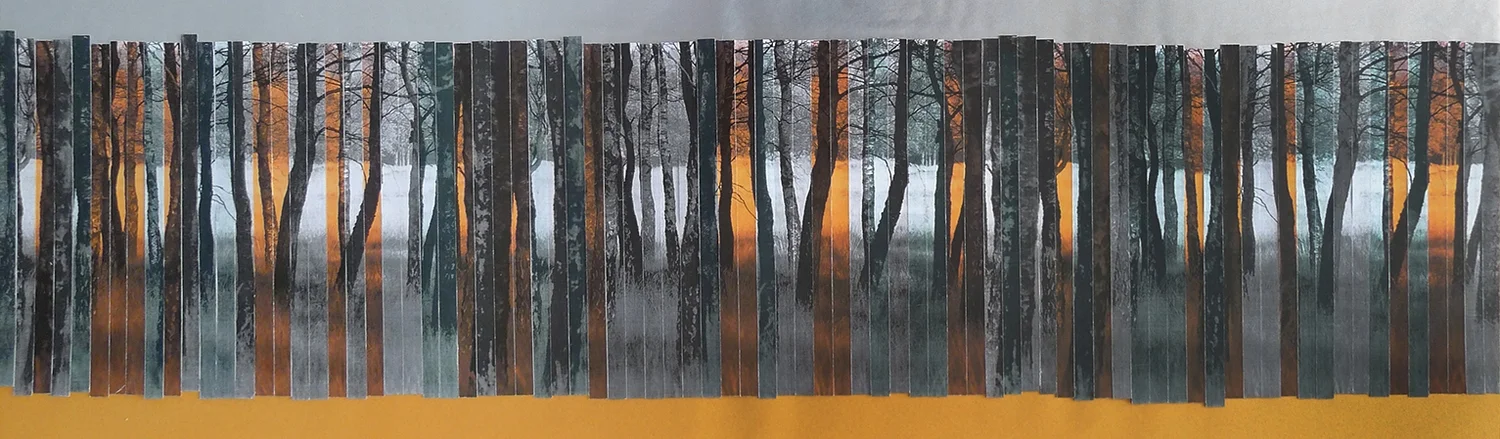 Bosrand I, 2012 (24cm x 80,5cm) (verkocht)
