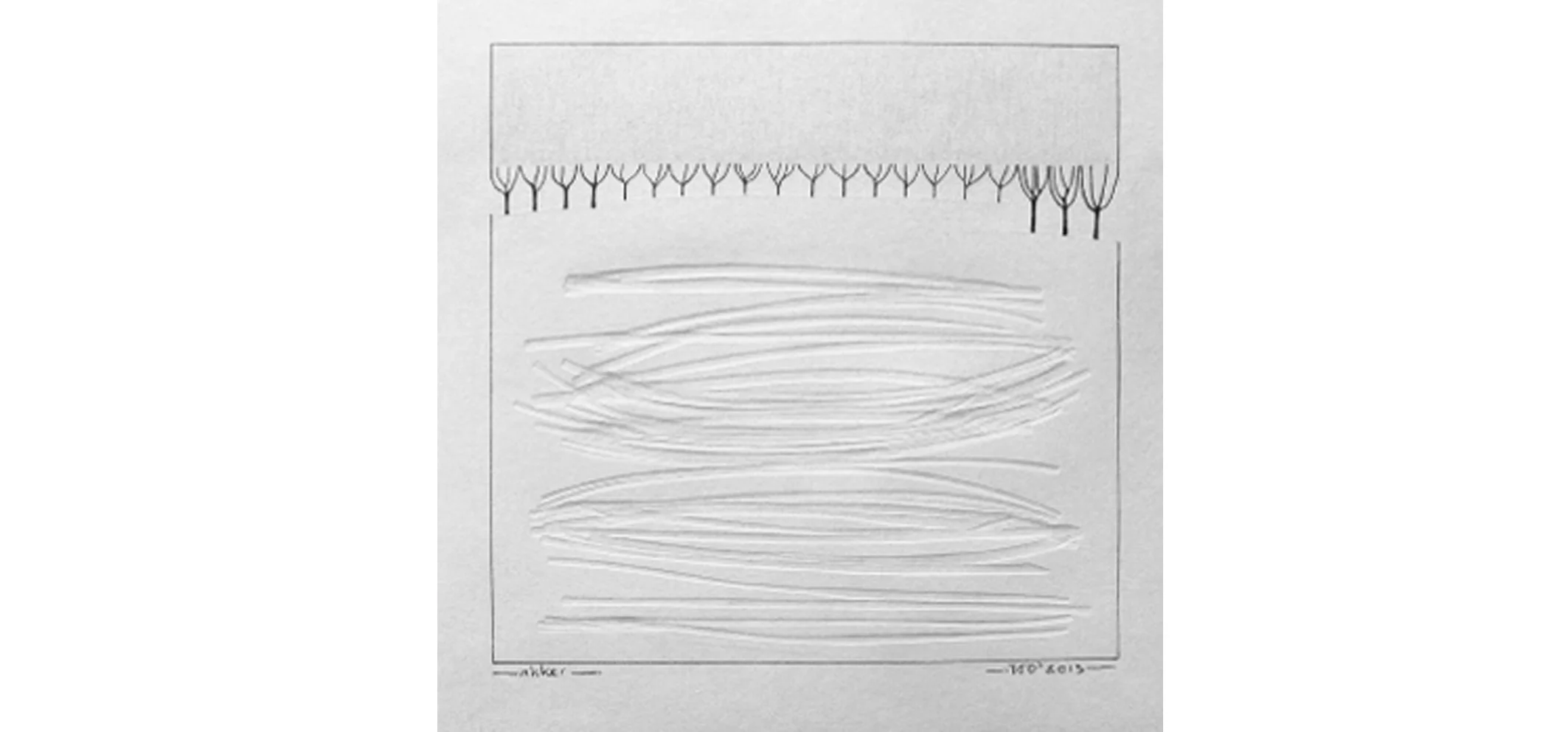 Akker, 2013 (blinddruk, potlood) 21cm x 21cm (verkocht)