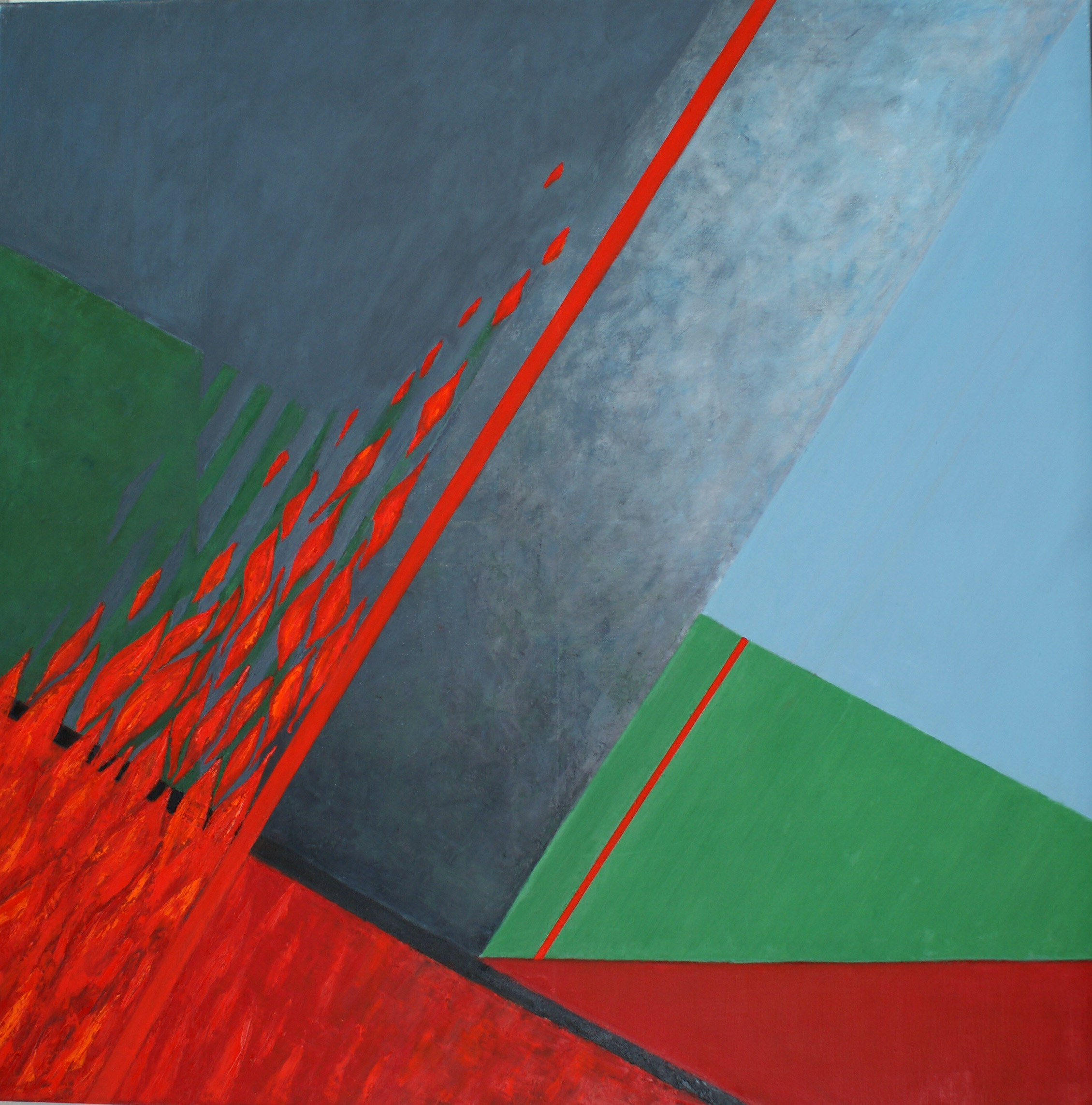 Vuur, 2002 (olieverf) 100cm x 100cm