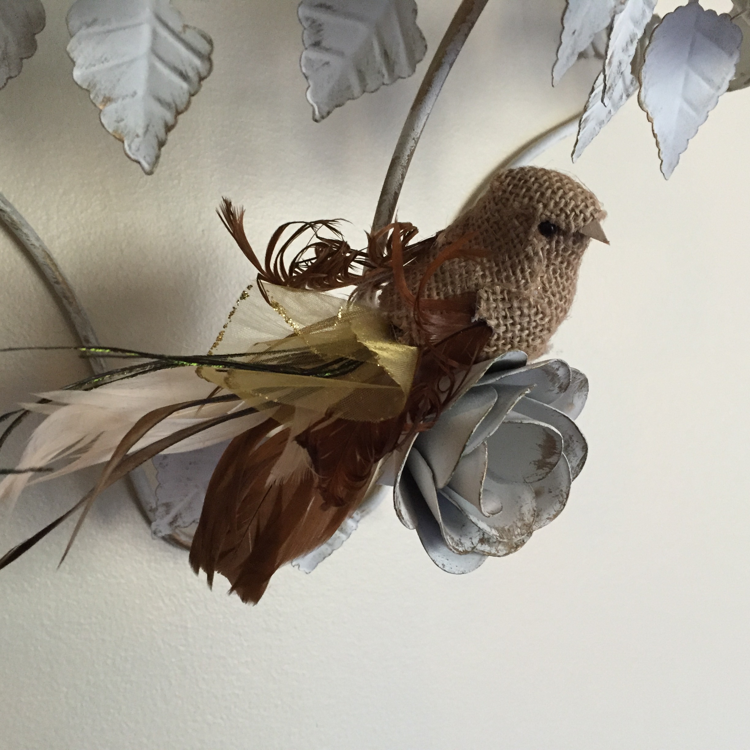 I love this little burlap bird decoration that I just purchased. It is simple and unique. 