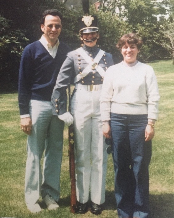 In my dress uniform with my parents.