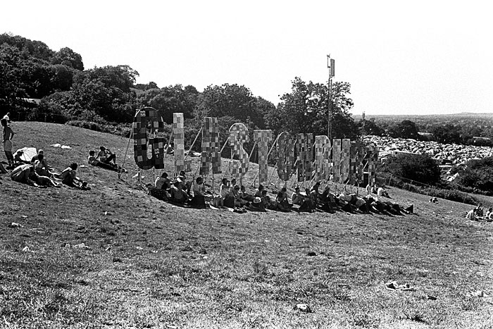 The Glastonbury sign. STUNICGLAST023