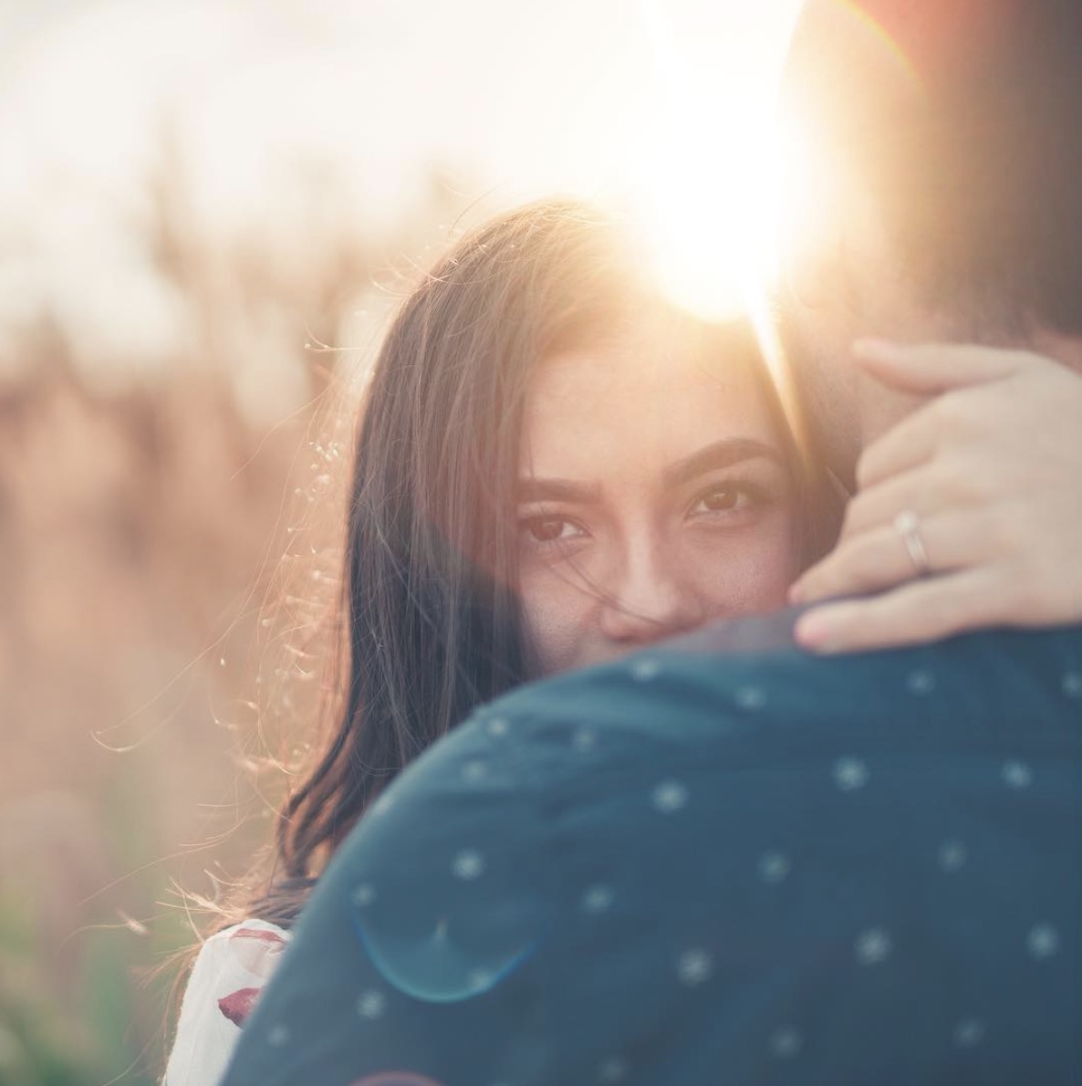 Alt-text: "Engagement wedding photo field by Sam Wilder"