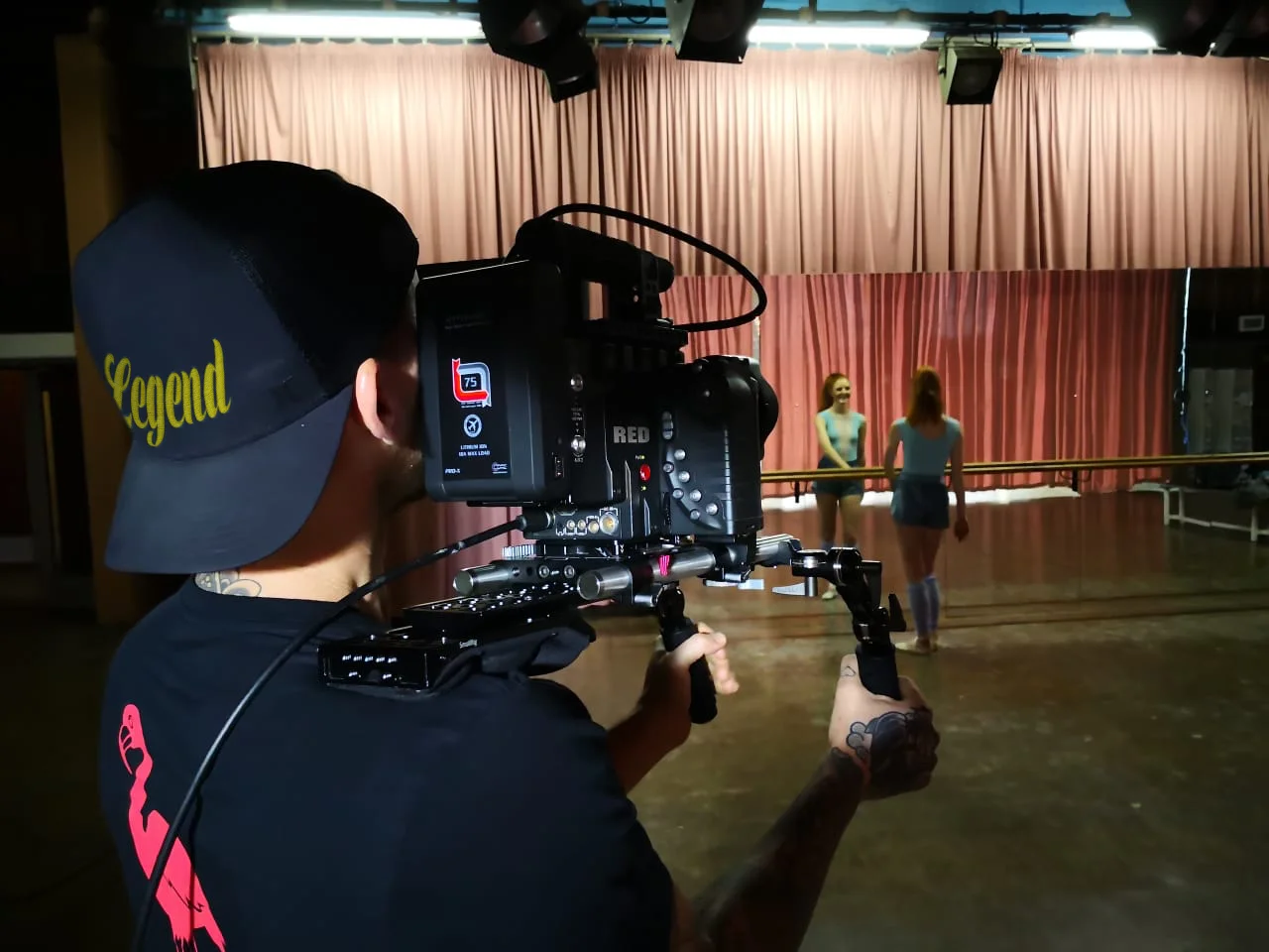Videographer Jonathan Tait on set for Nivea.