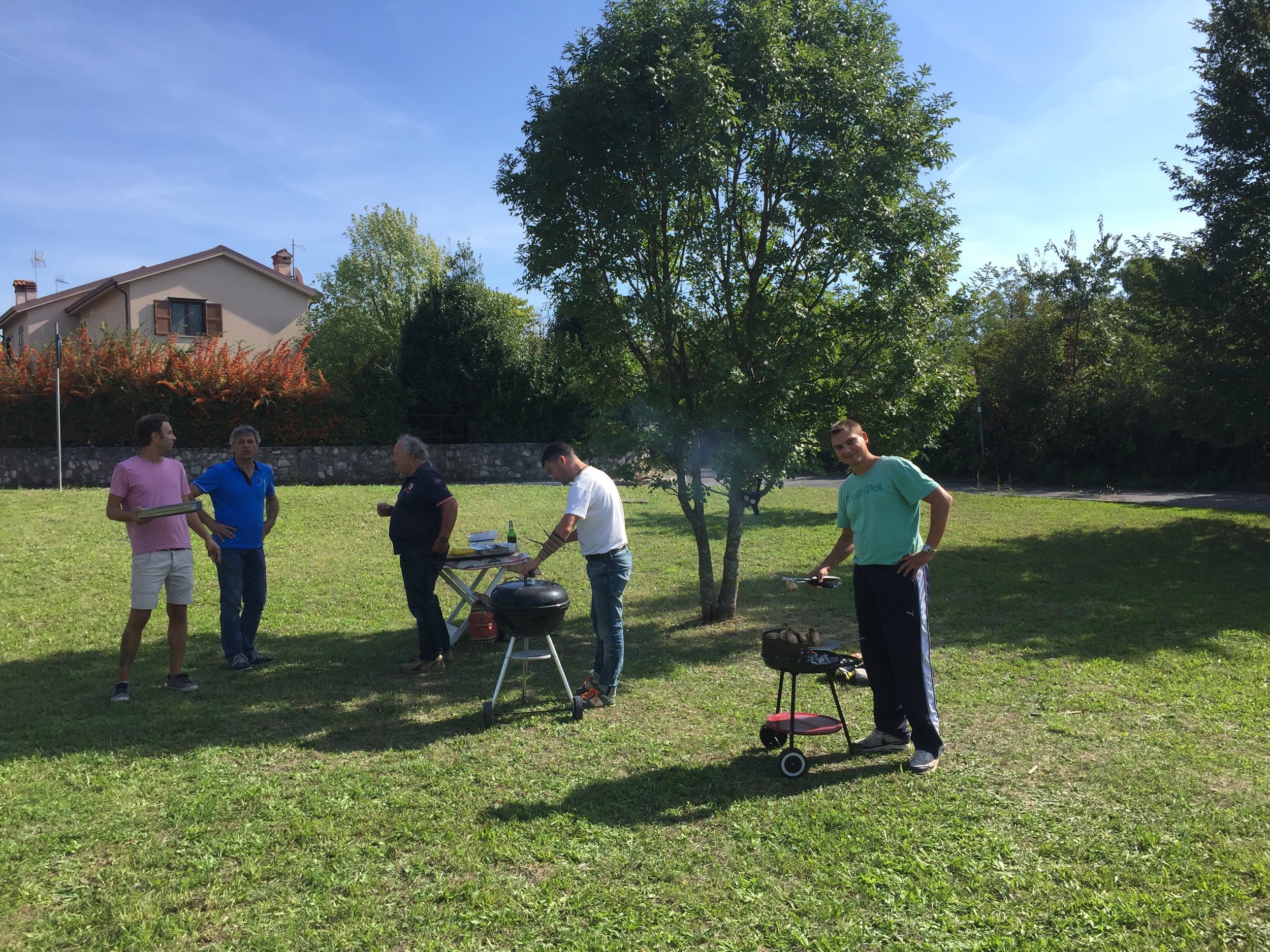 Guys working the grill