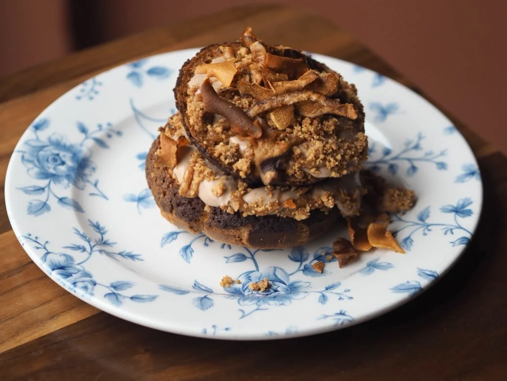 NOT ALL CHOUX ARE MADE EQUAL

An epic indulgent choux filled with Gianduja cr&egrave;me pat, miso caramel, hazelnuts crumbs and Jerusalem artichokes crisps. And it&rsquo;s so light too ! 

The sexiest choux I&rsquo;ve seen. 

One more week of you @ch