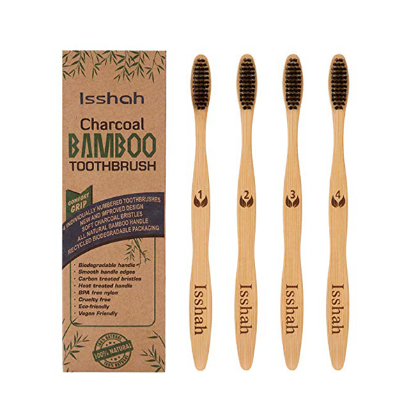4-pack Bamboo Toothbrushes