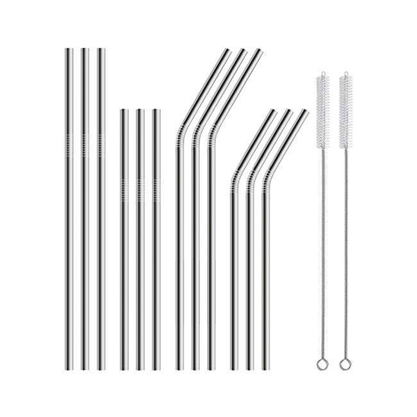 12-Pack Metal Straws