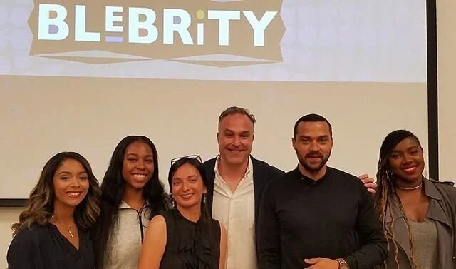  Group picture with actor Jesse Williams and reporter Alyana Gomez after our final skit rehearsal before the Kapor Center Impact Awards 
