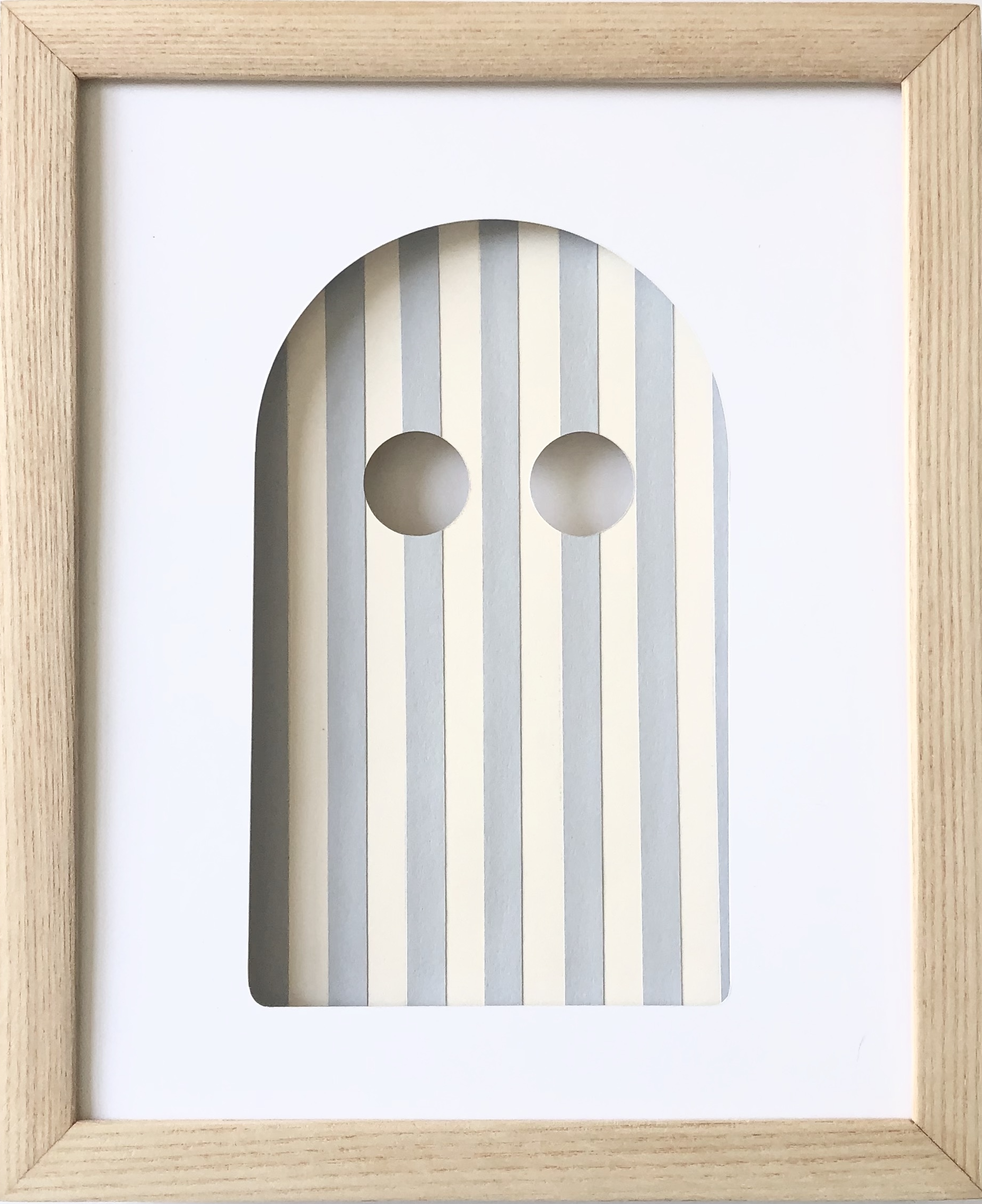   memento mori (stripey ghost)  paper 10 x 8 inches 