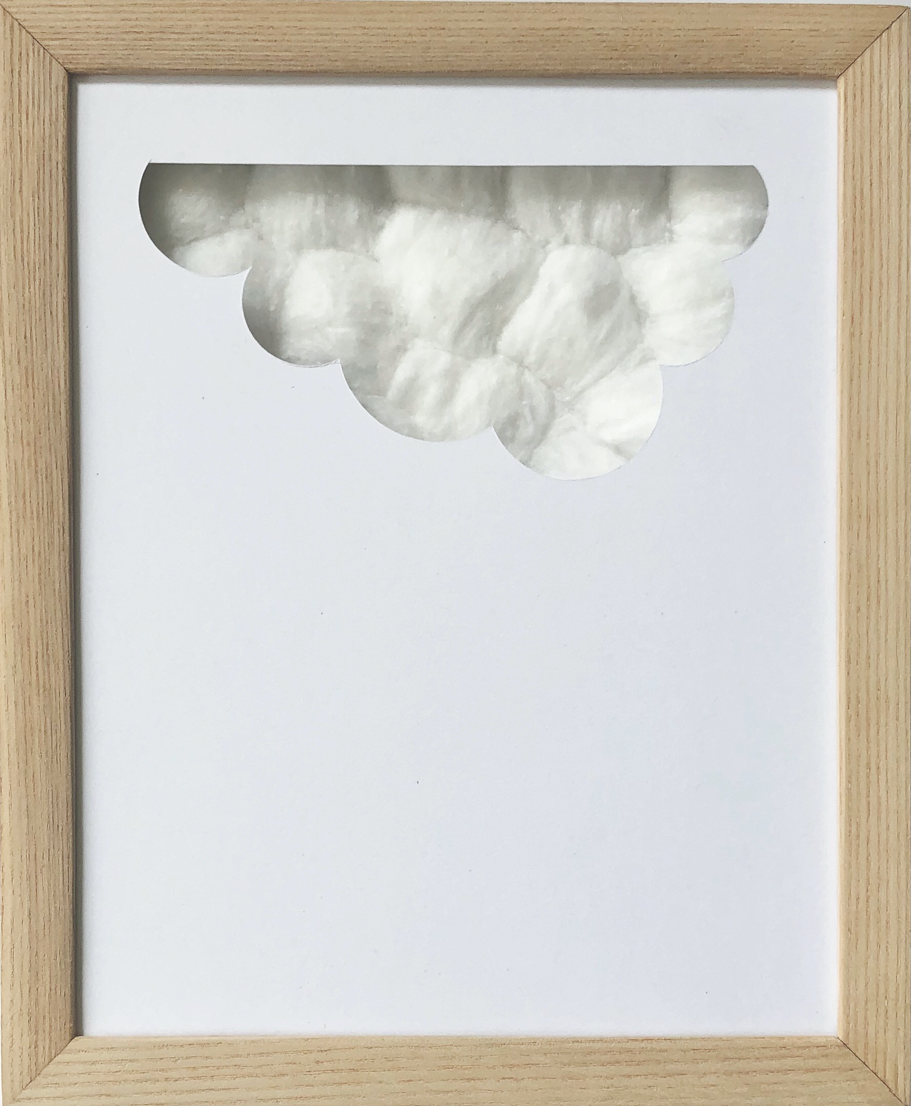   puffy white cloud  Edition of 10 paper, cotton balls 10 x 8 inches 