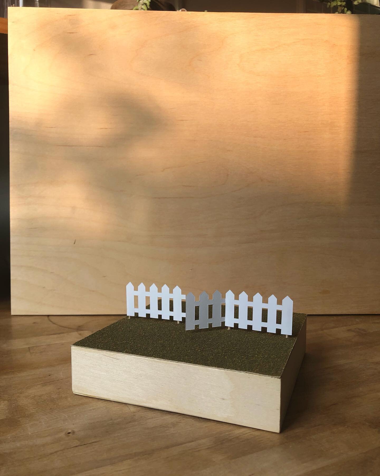 Untitled (picket fence)
plywood, paper, model grass, toothpicks
2.25 x 5 x 5 inches