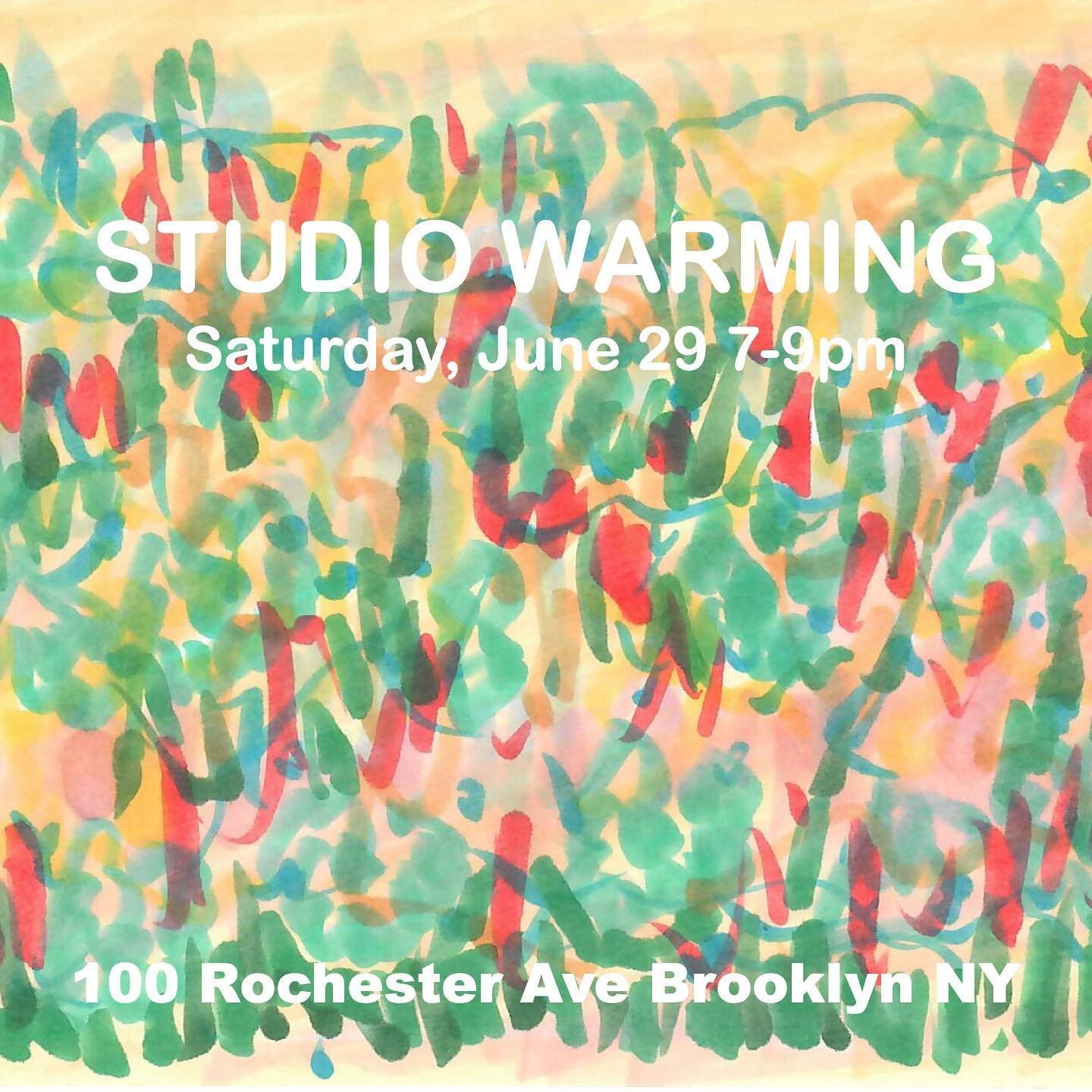 STUDIO WARMING (Enda&rsquo;s, not mine)!
come by tonight see some of @endacarty new stuff, have a beer, hang out
also videos by @franchicky, a handful of my small sculptures, and music from Old Lions