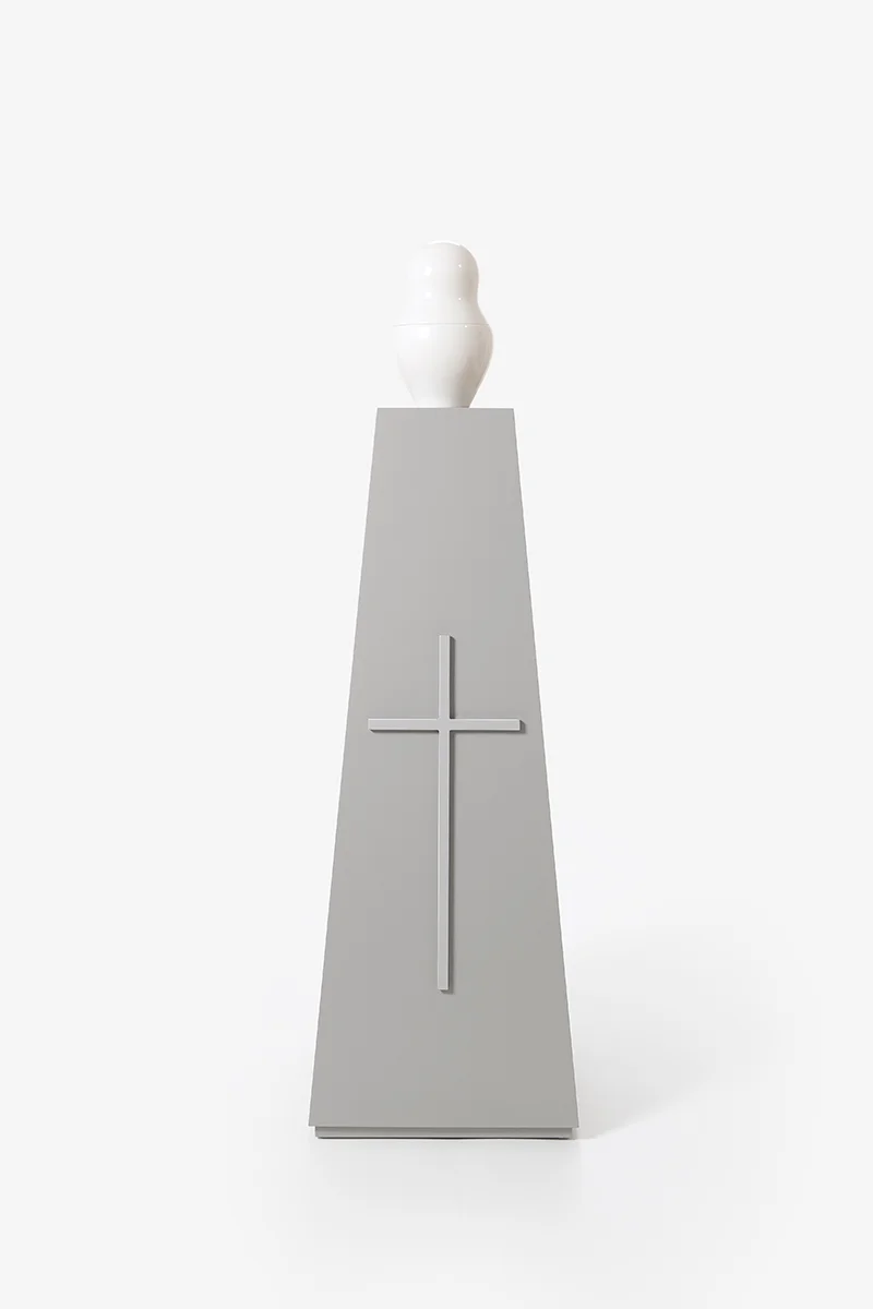 Cross Coated silver-gray