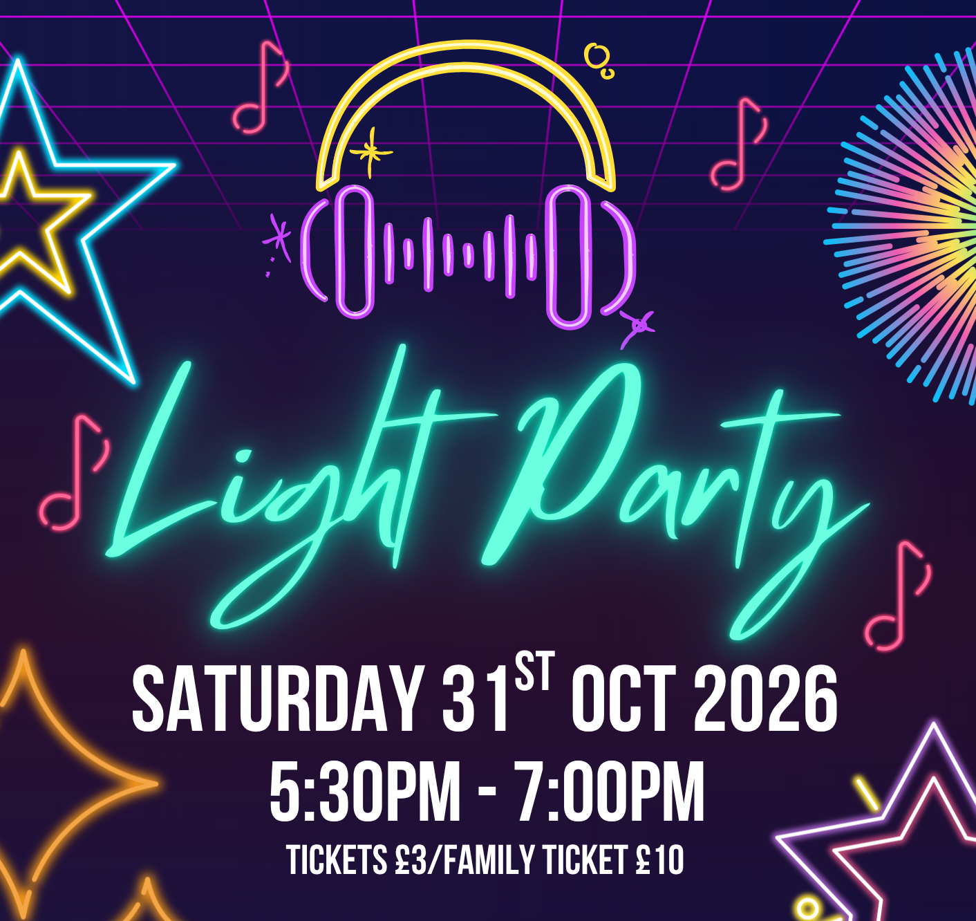 Children's & Families Light Party with Silent Disco