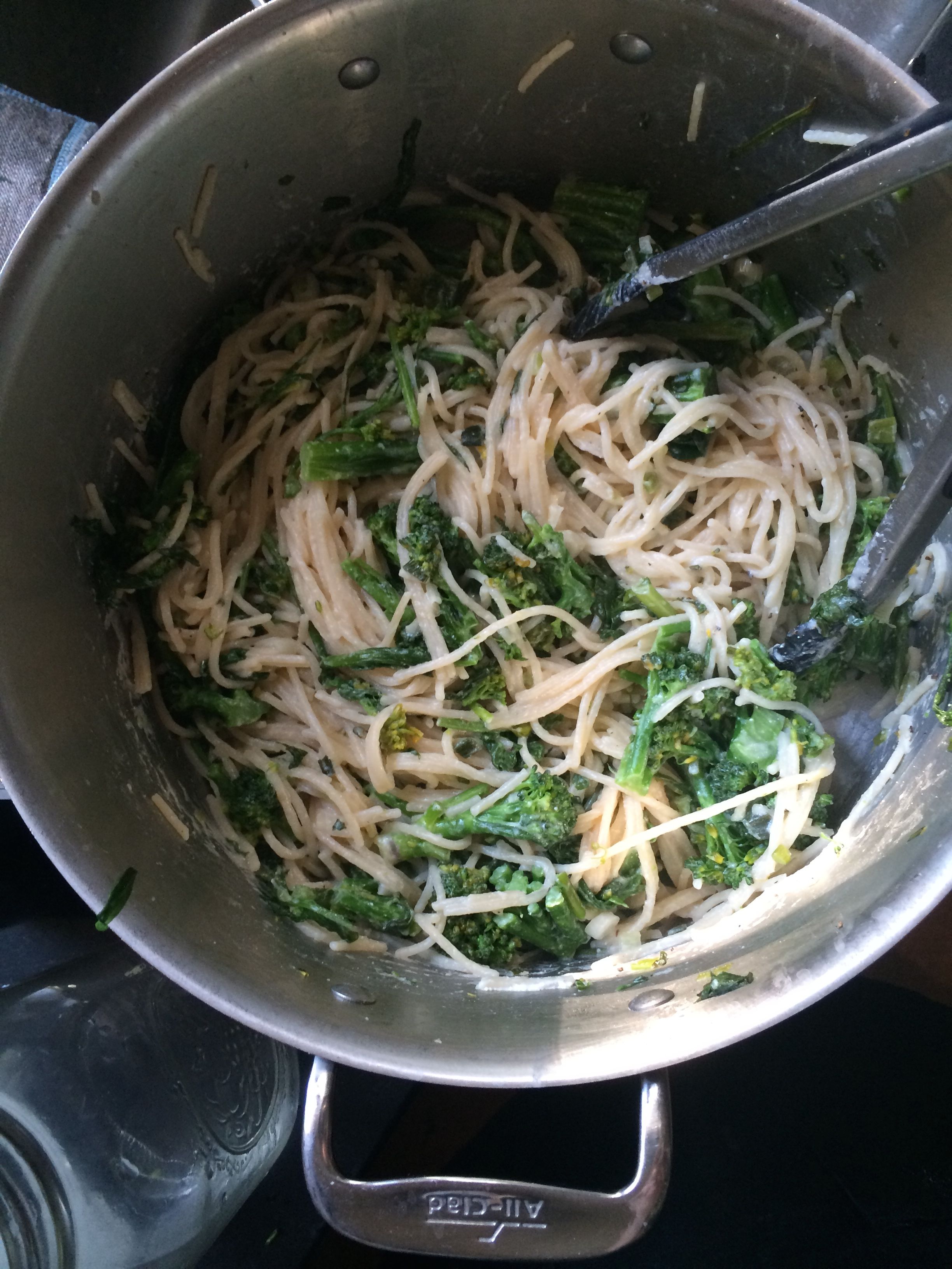 Spaghetti with Ricotta and Double Broccoli. Ta da! 