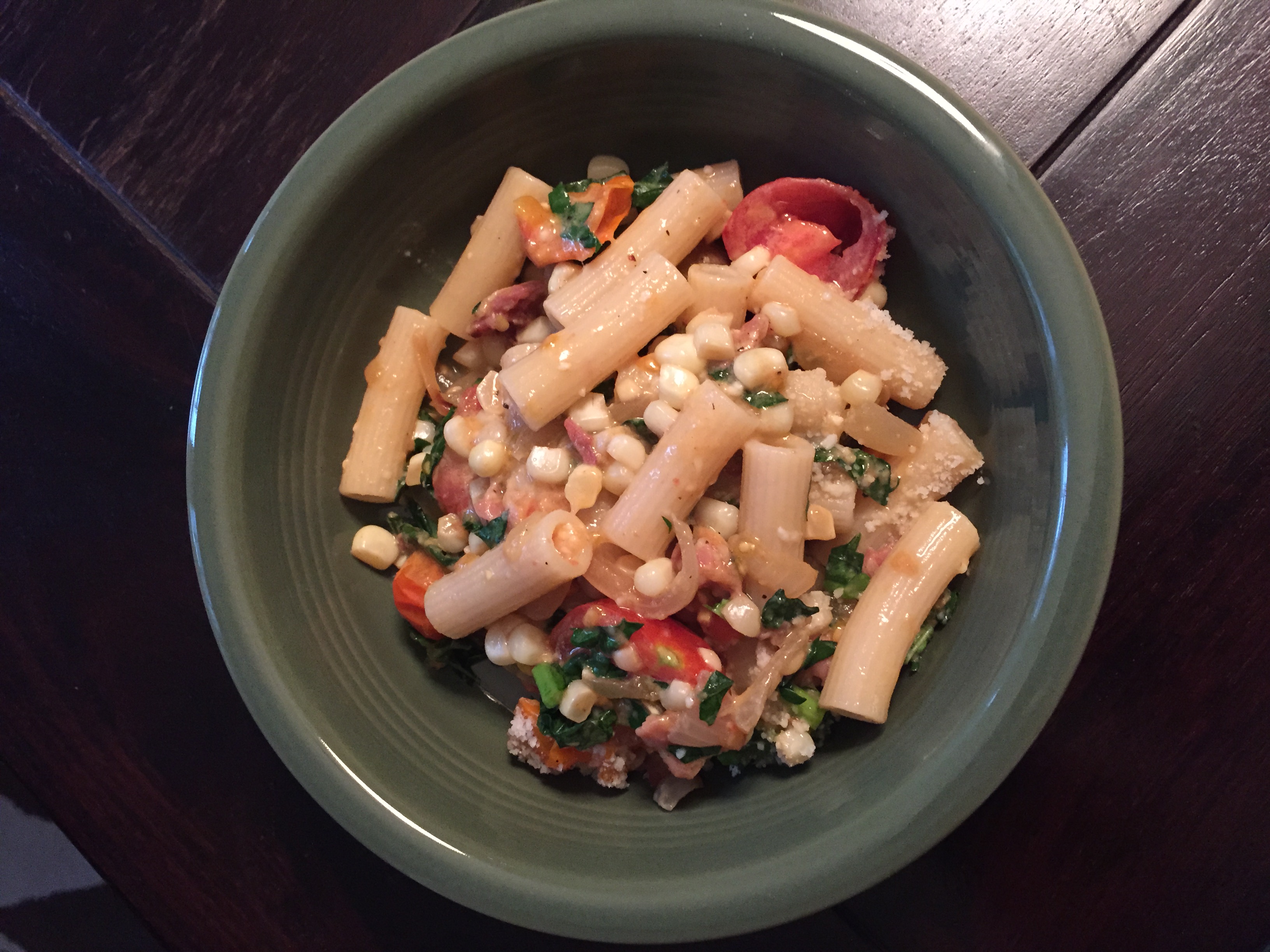 Summer BLT Pasta with Fresh Corn