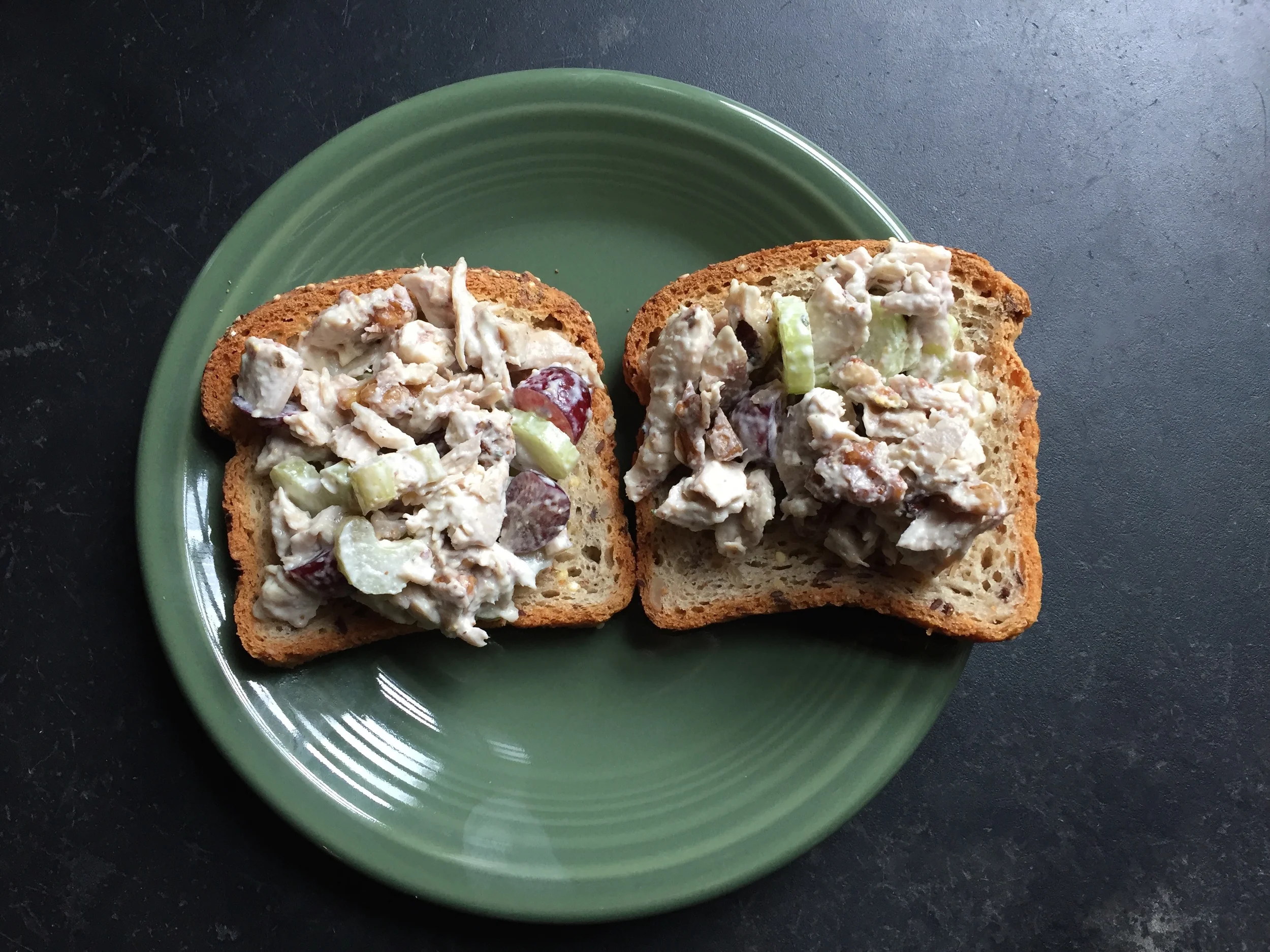 Waldorf-inspired Chicken Salad on Toast