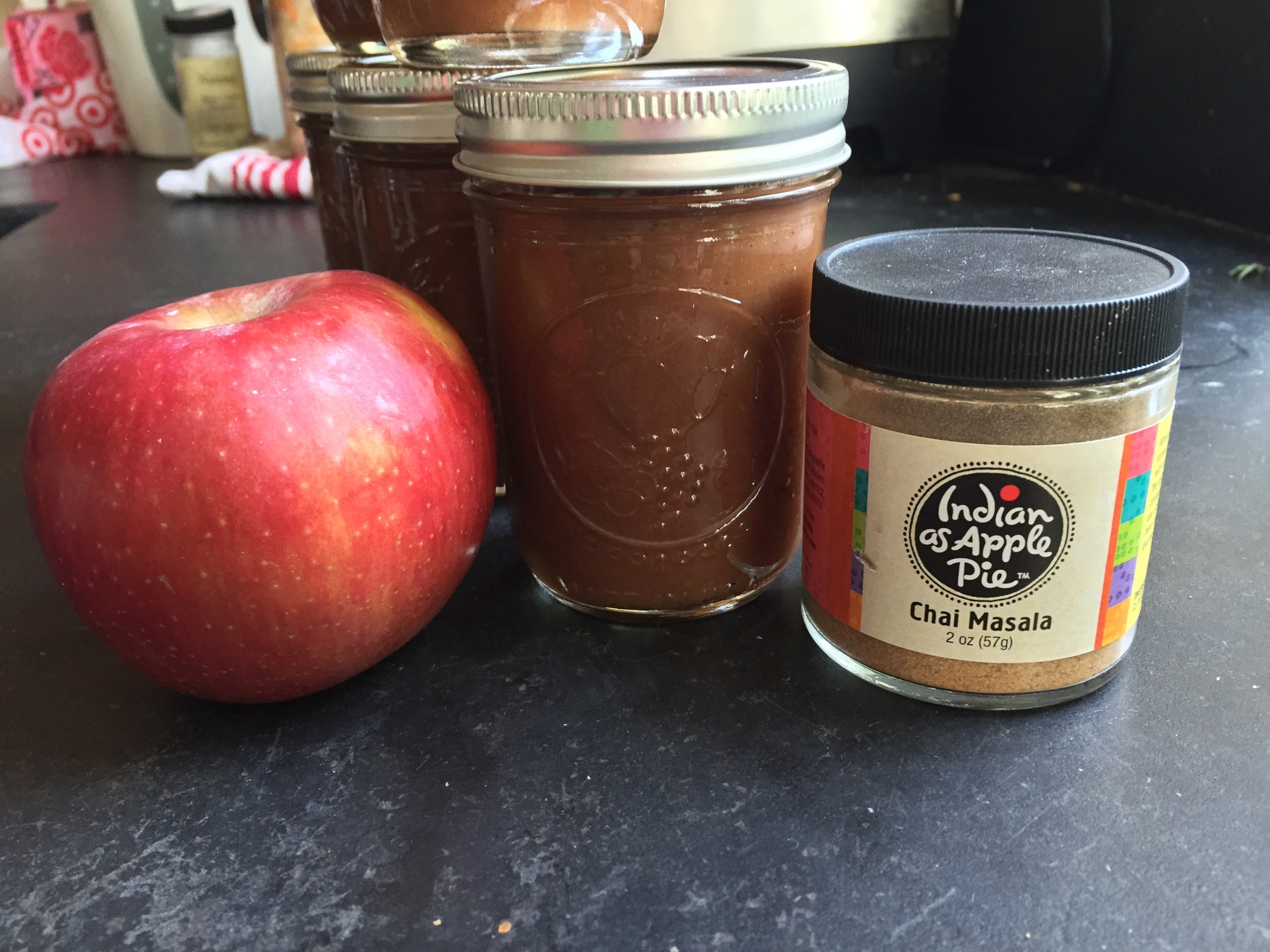 Apples. Slow Cooker Chai Spiced Apple Butter. And spice mix from Indian as Apple Pie.