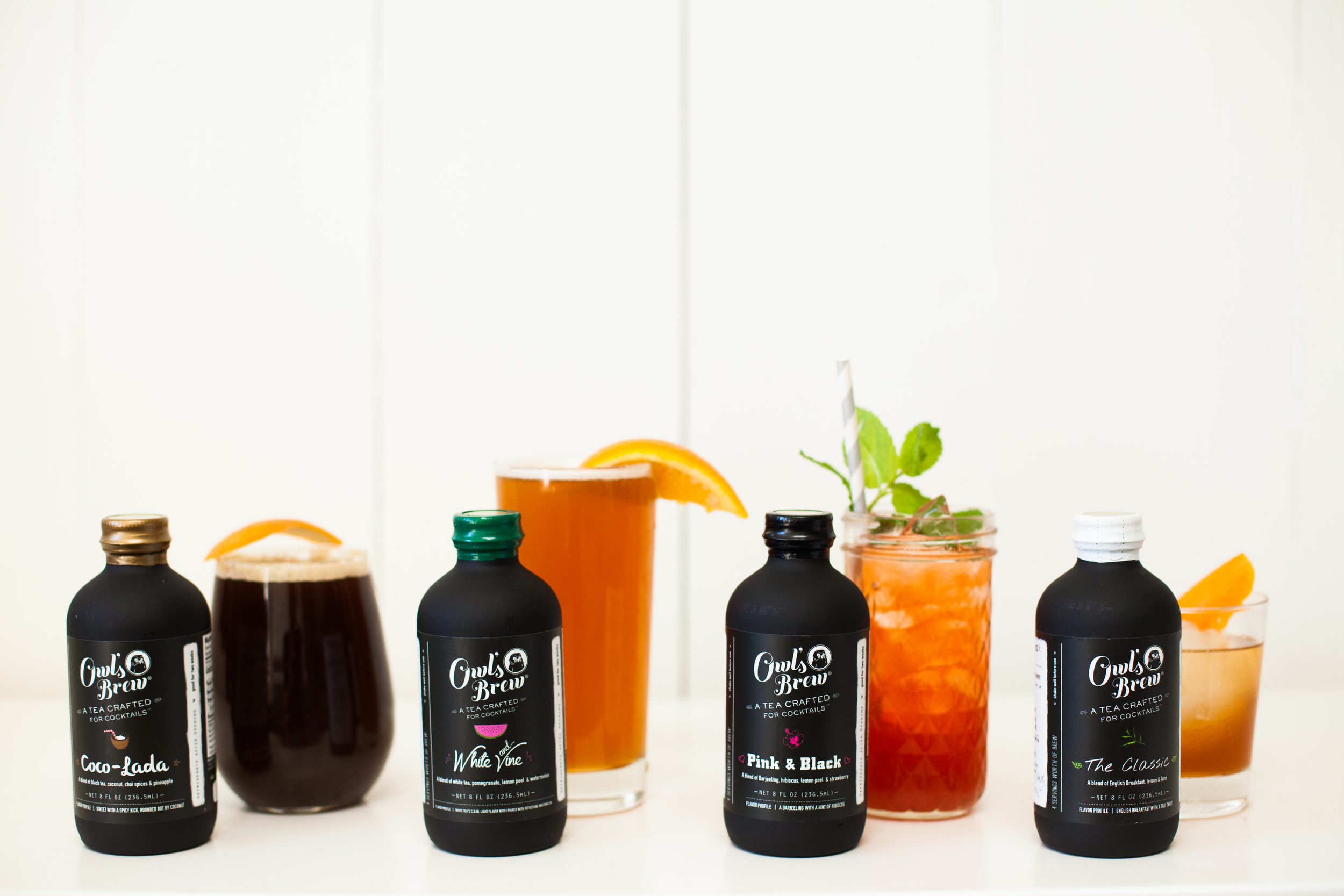 Owl's Brew Tea Concentrates. Photo courtesy of Owl's Brew.