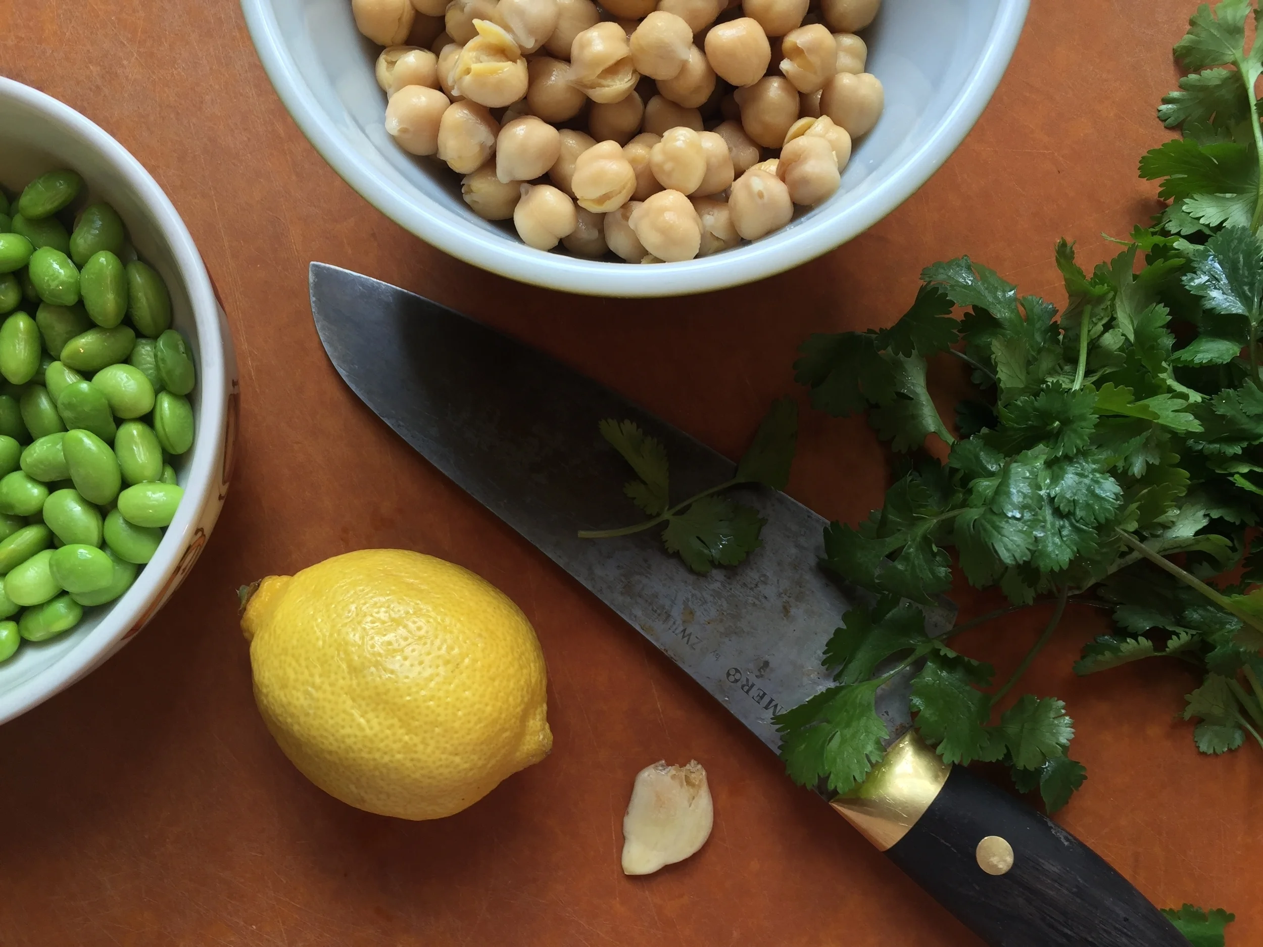 Lemons, chickpeas, edamame.... hummus is on the way! 