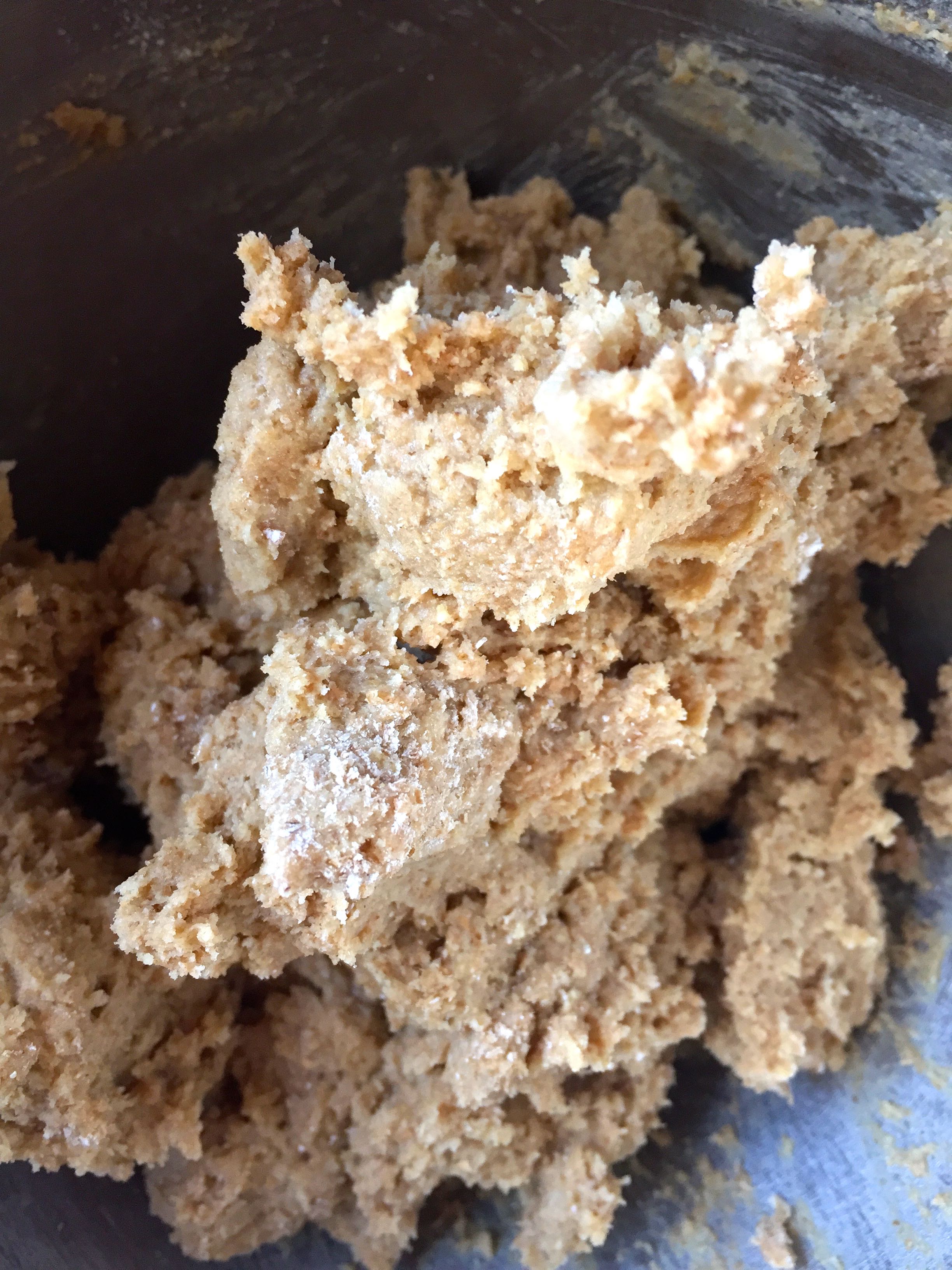 It is so hard sometimes not to eat cookie dough raw. A little of this honey graham dough doesn't hurt, right?