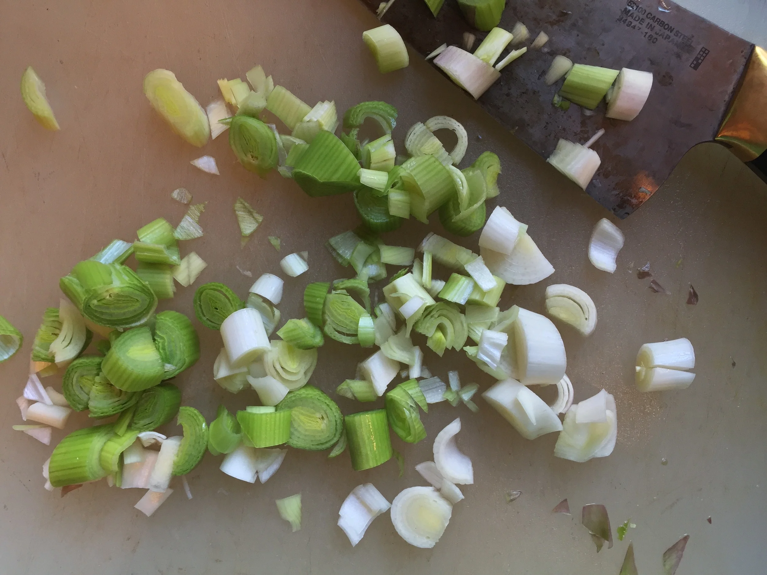 Are these leeks? Scallions? What is going on here? Neither! Green garlic for the win! 