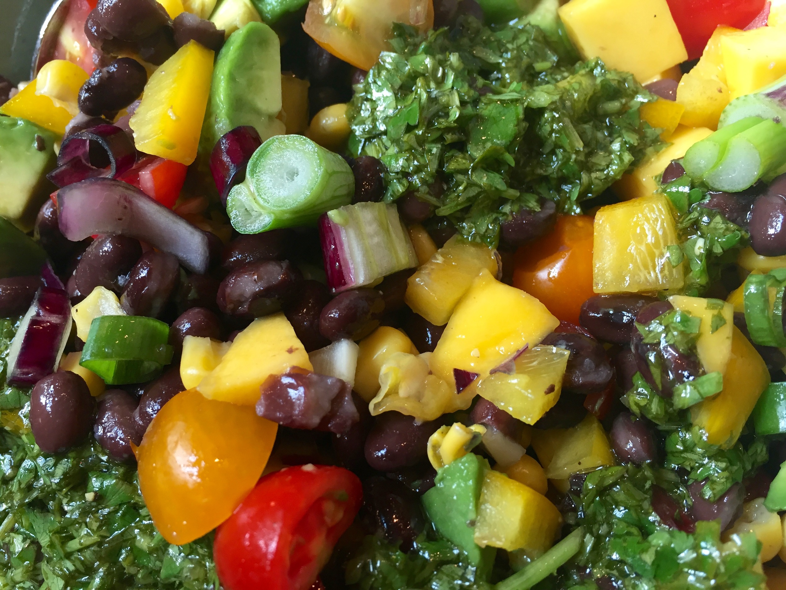 There's that coconut-lime vinaigrette again, before it all got tossed together. 
