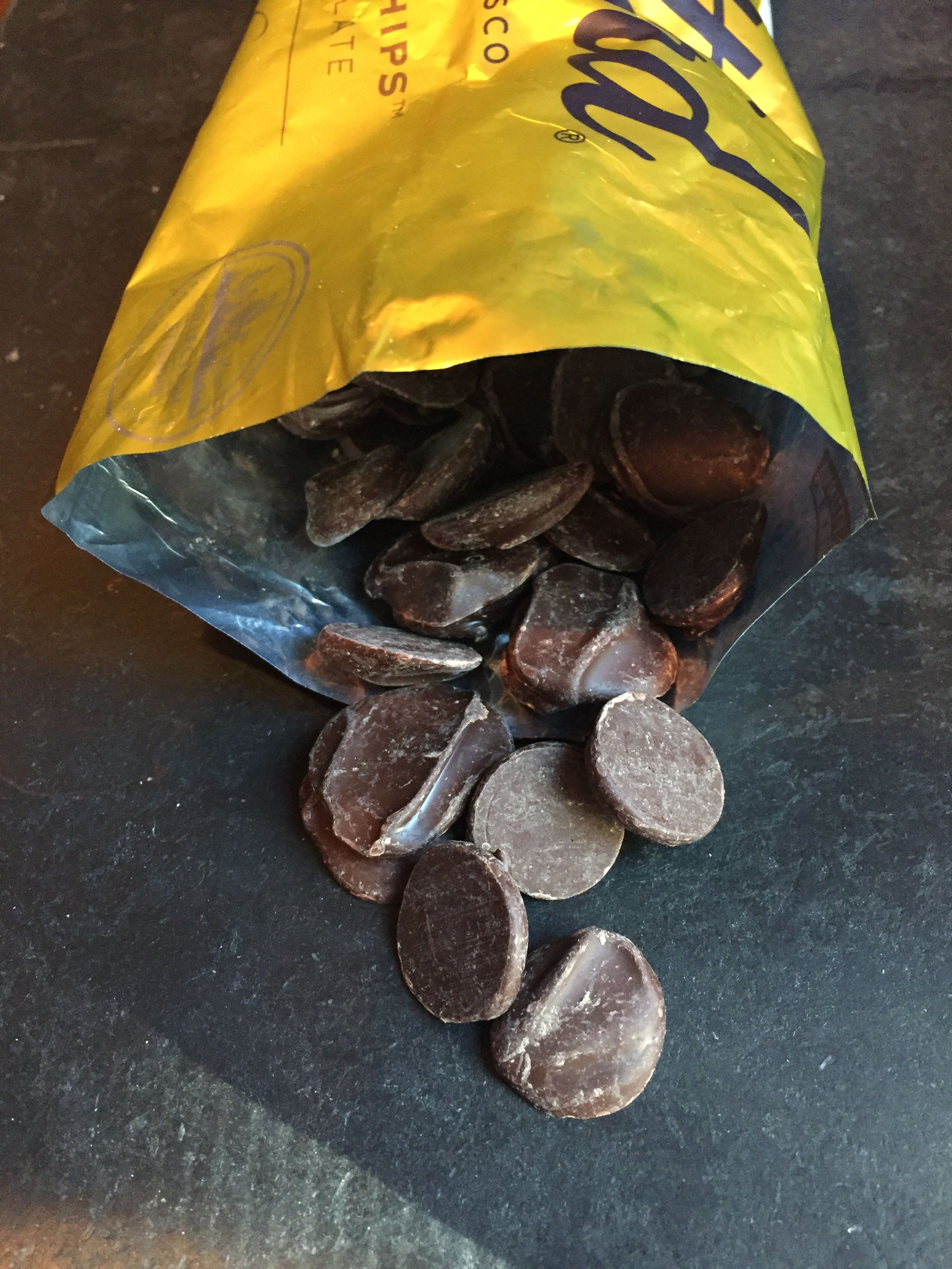 Guittard Cookie Chips. Thanks, Wegmans, for stocking these.