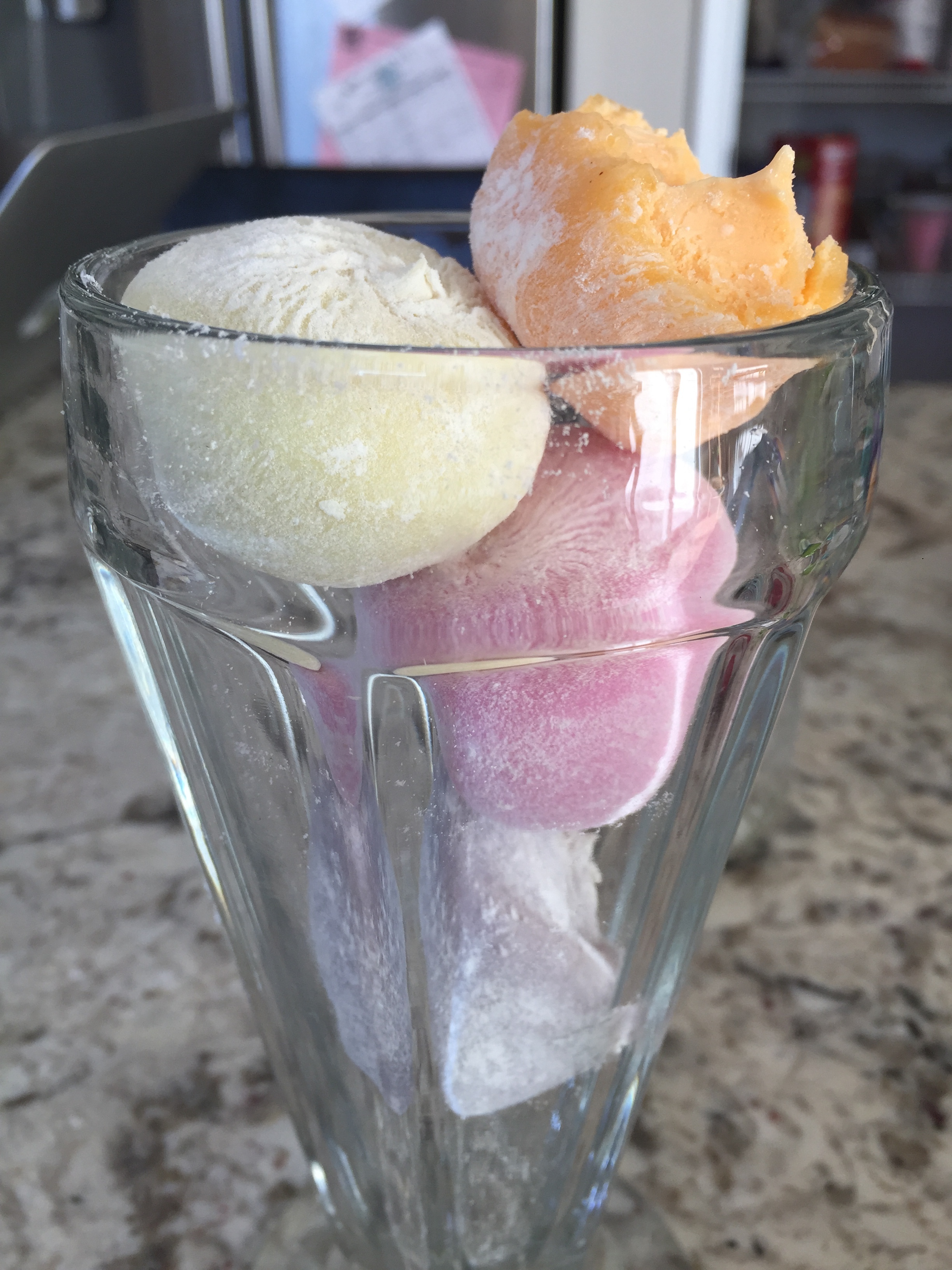 Mochi mochi mochi. Mango, vanilla, strawberry and chocolate.