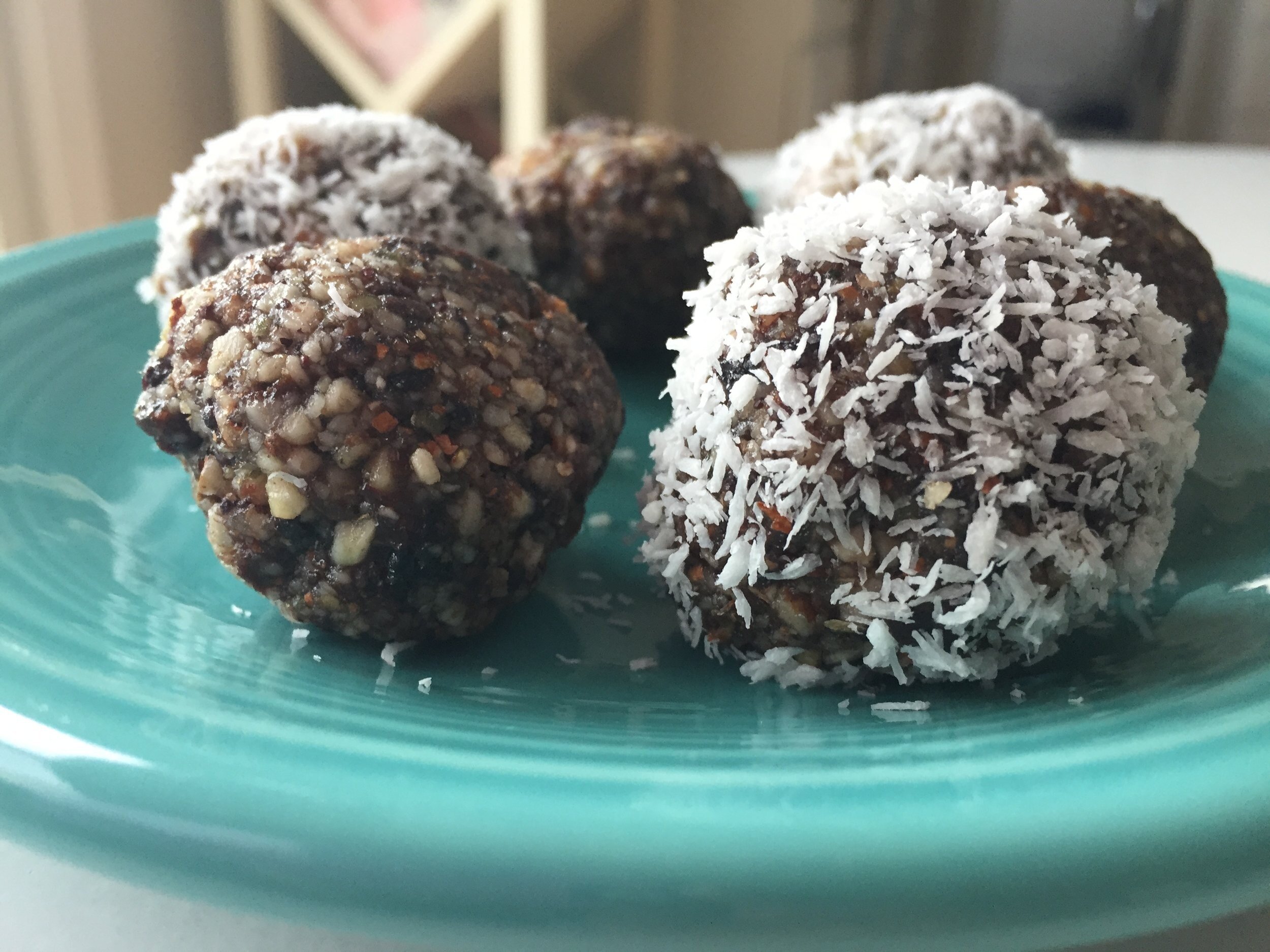 Cherry-Blueberry Power Balls