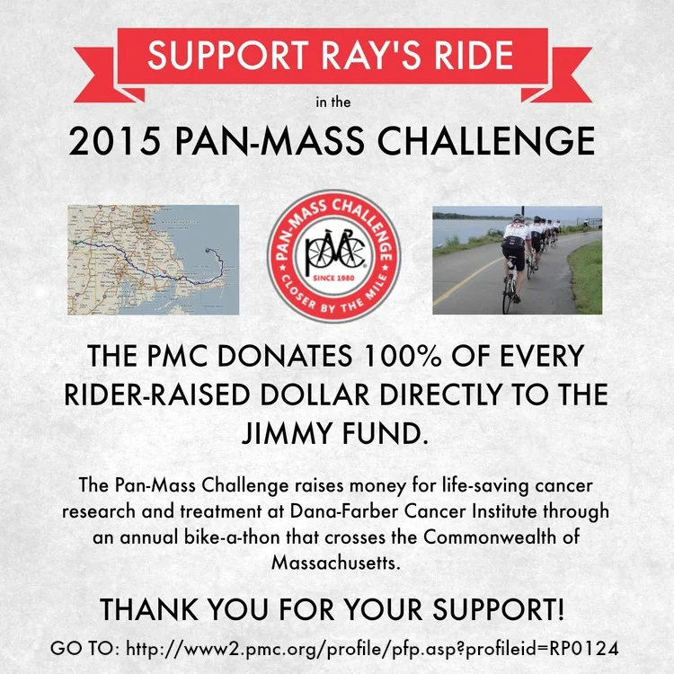 Please Support Ray in the 36th Pan-Mass Challenge