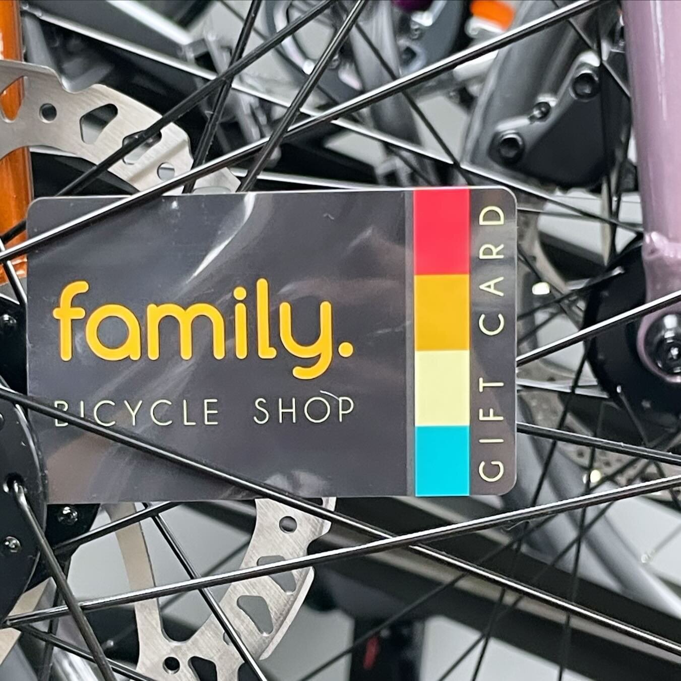 Gift cards are one size fits all! It&rsquo;s the perfect gift 🎁 #holiday #holidaygifts #familybike #familybicycle #familybicycleshop