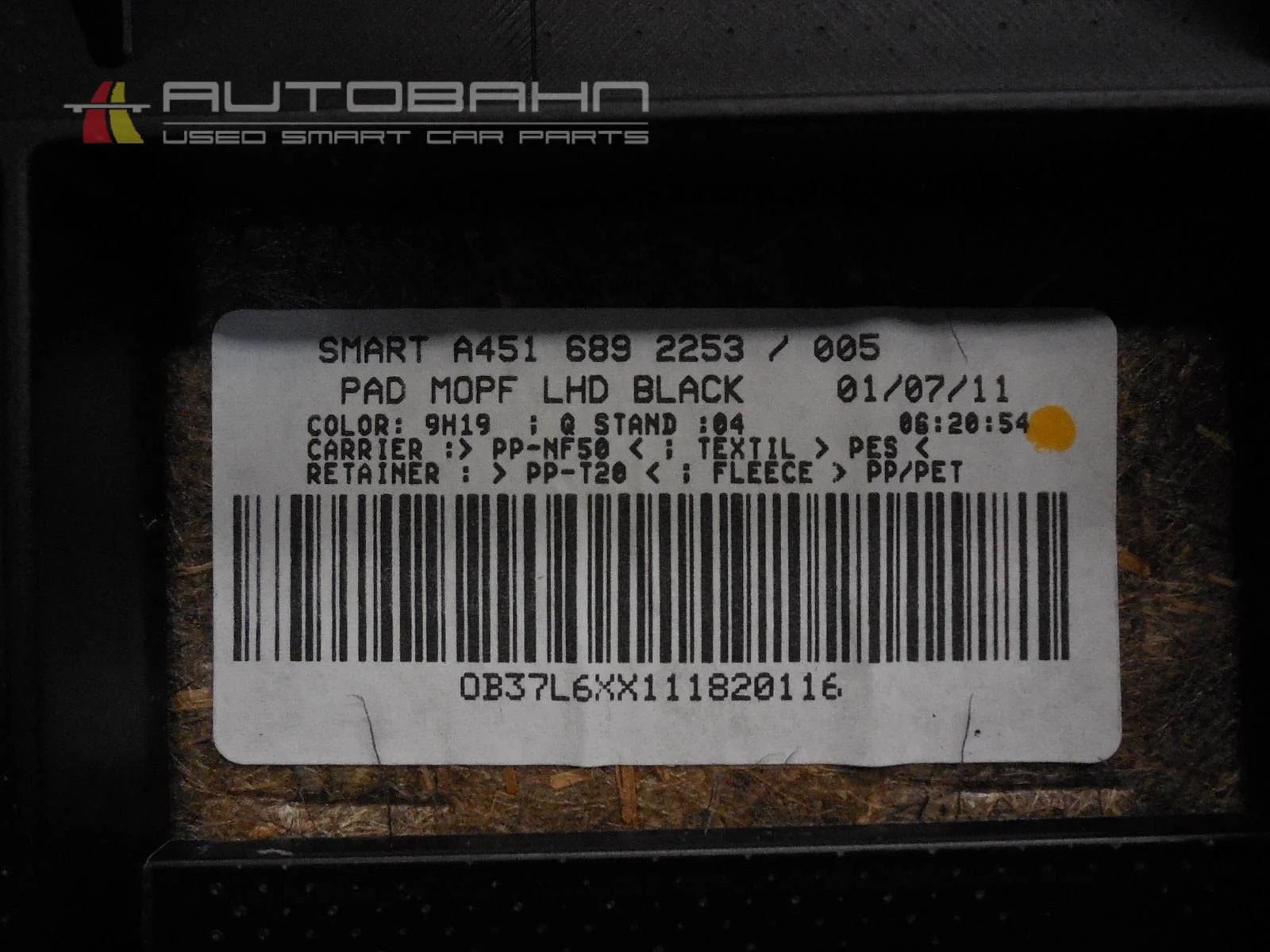 Fortwo OEM Black Dashboard with Airbag 08.jpg