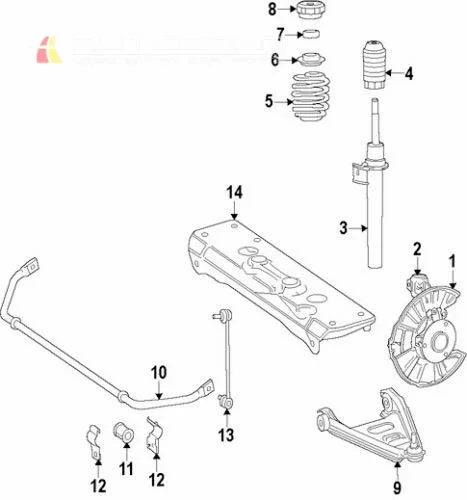 Fortwo Passion Pure (2008-2014) OEM Complete Front Suspension Package 10.jpg